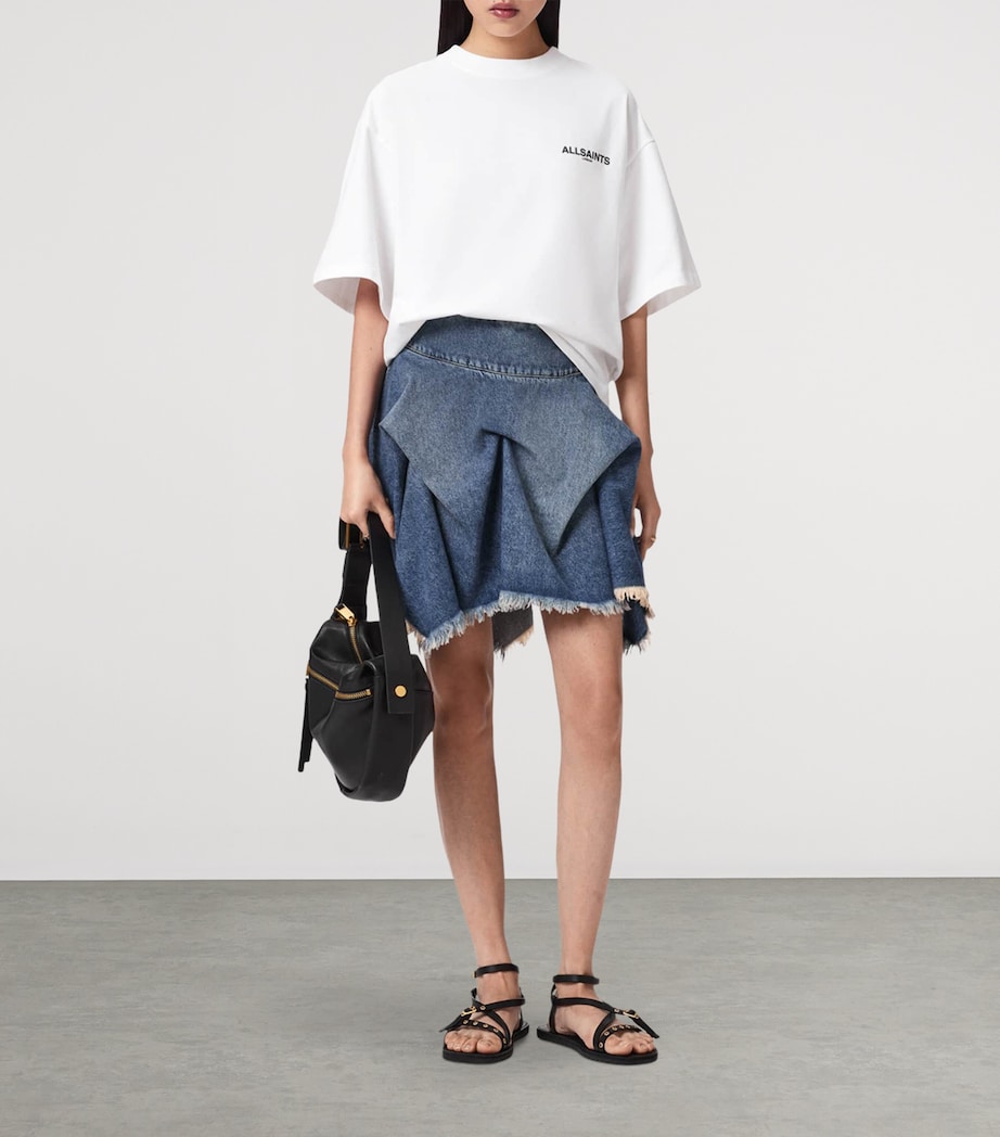 AllSaints Womens Organic Cotton Halis Amelie T-Shirt Optic White Image 6