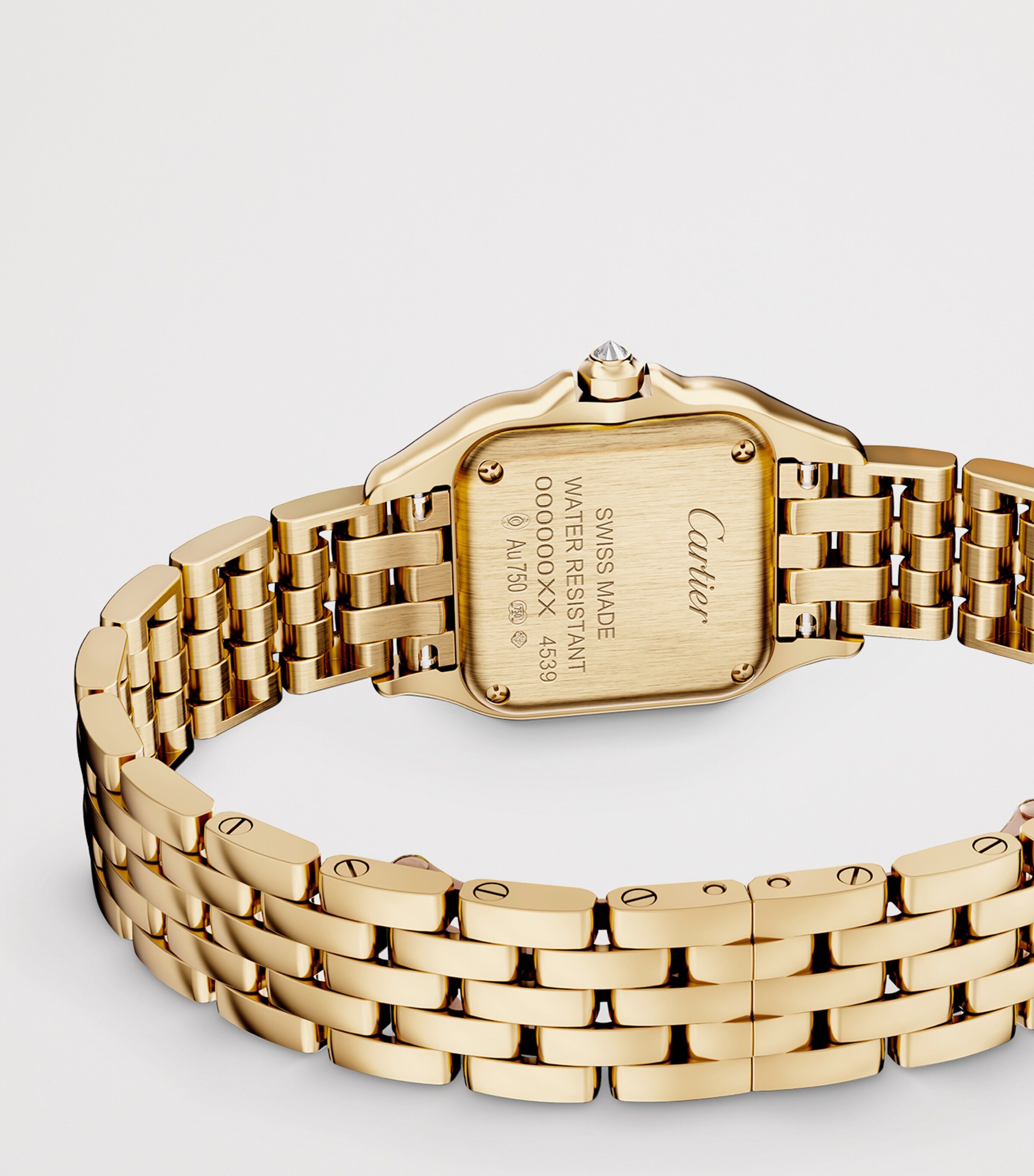 Small Yellow Gold and Diamonds Panthère de Cartier Watch 23mm SILVERED Image 3