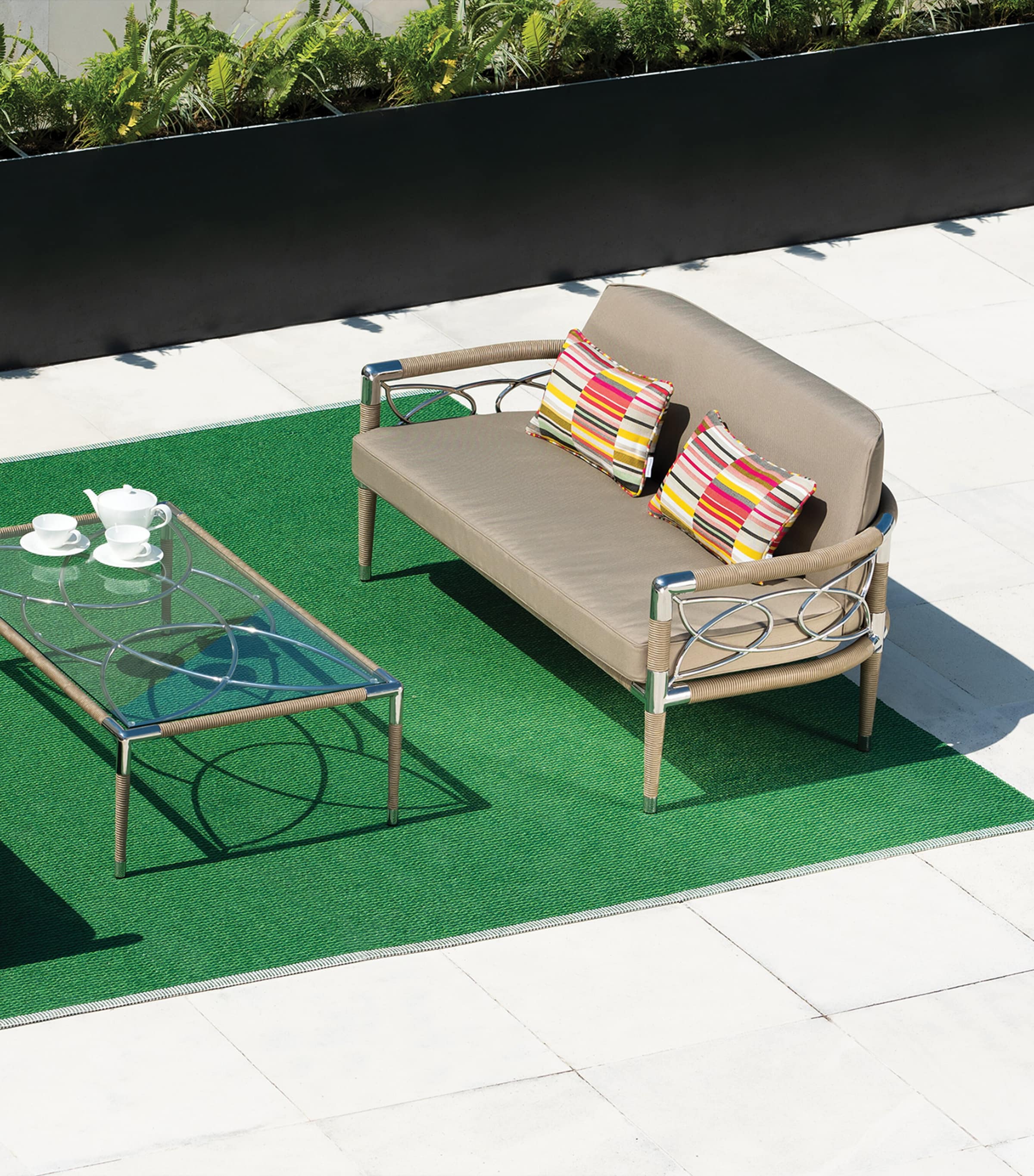 Davos Outdoor 2-Seater Sofa TAUPE Image 3