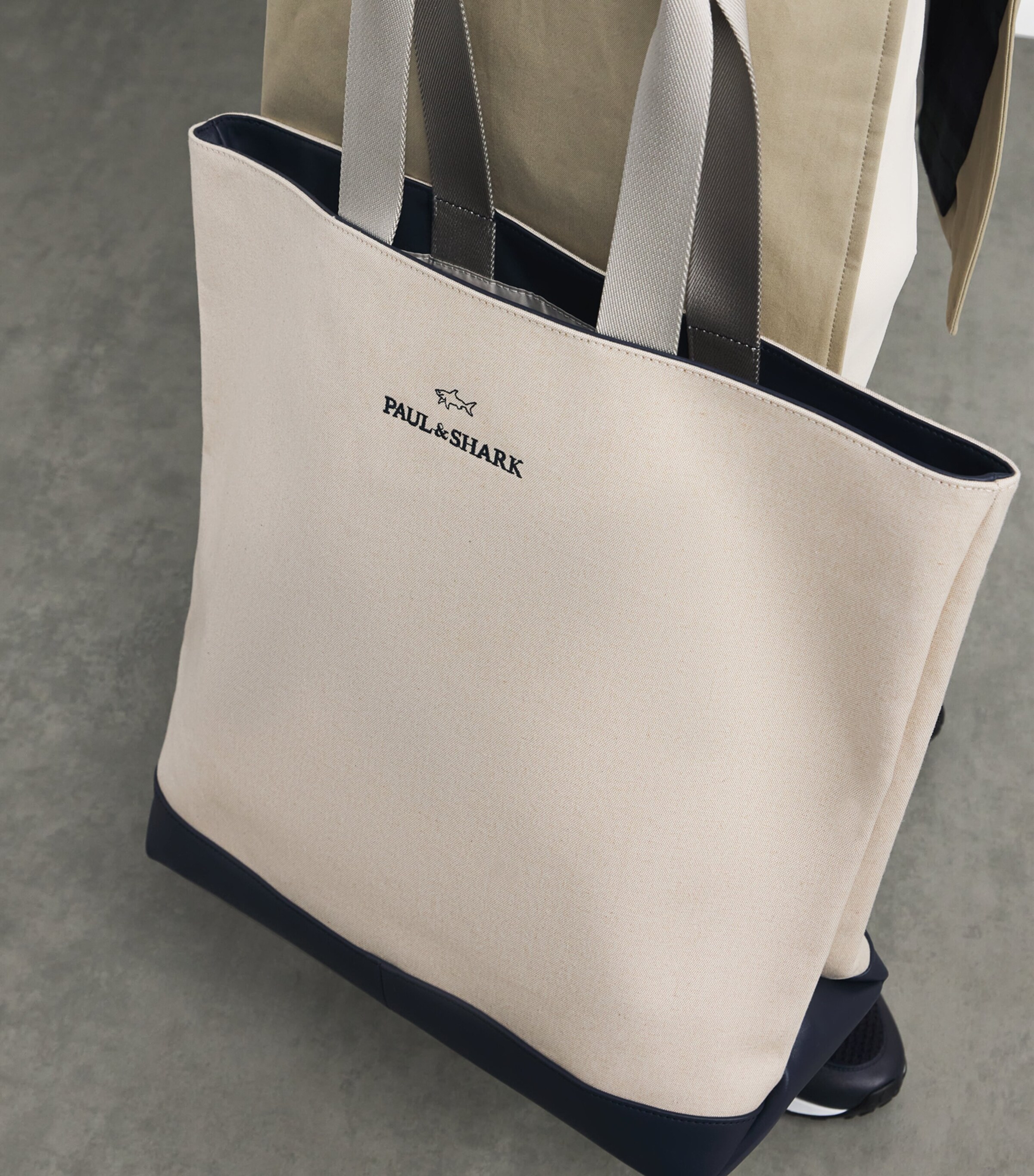 Cotton-Blend Canvas Tote Bag 347 LIGHT BEIGE Image 5