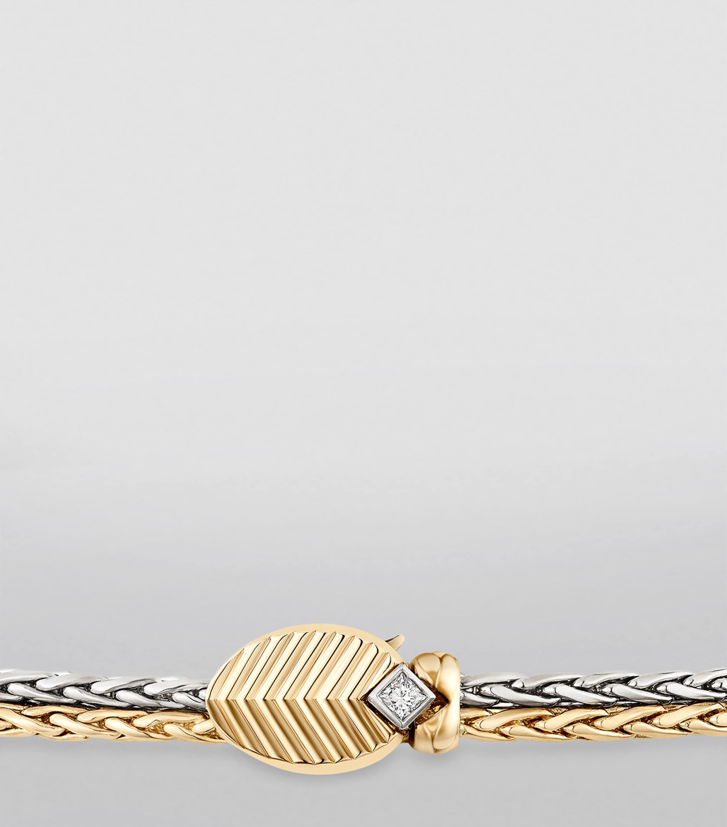 Yellow Gold, White Gold and Diamond Grain de Café Necklace YELLOW GOLD Image 4