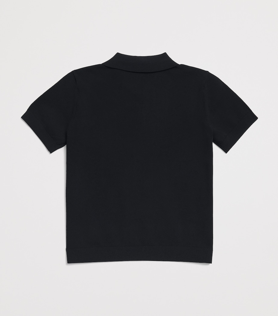 Knitted Logo Polo Shirt (4-16 Years) UB118ICONIC 0920 NVY Image 2