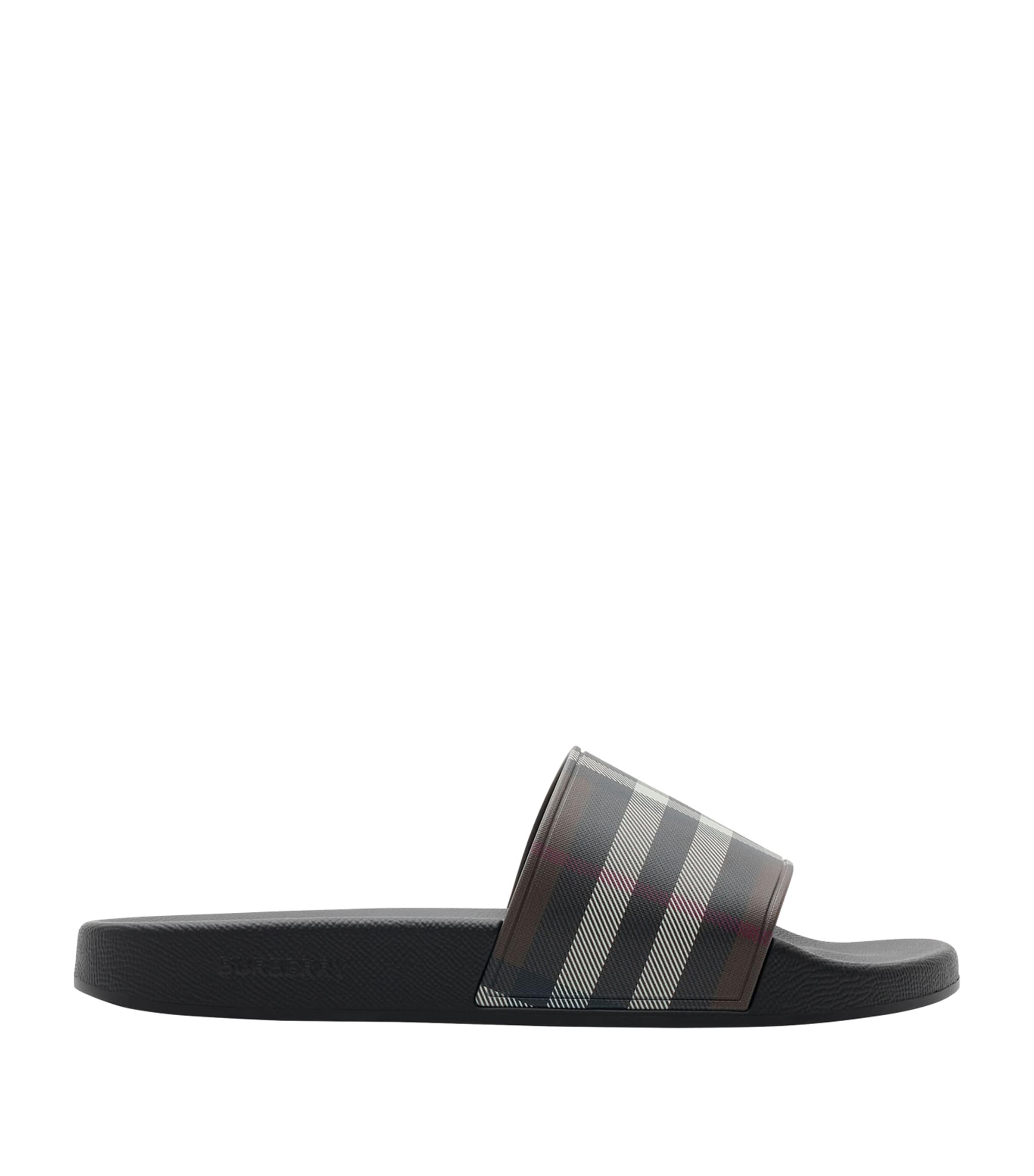 Burberry Furley Large Check Sandals In Brown