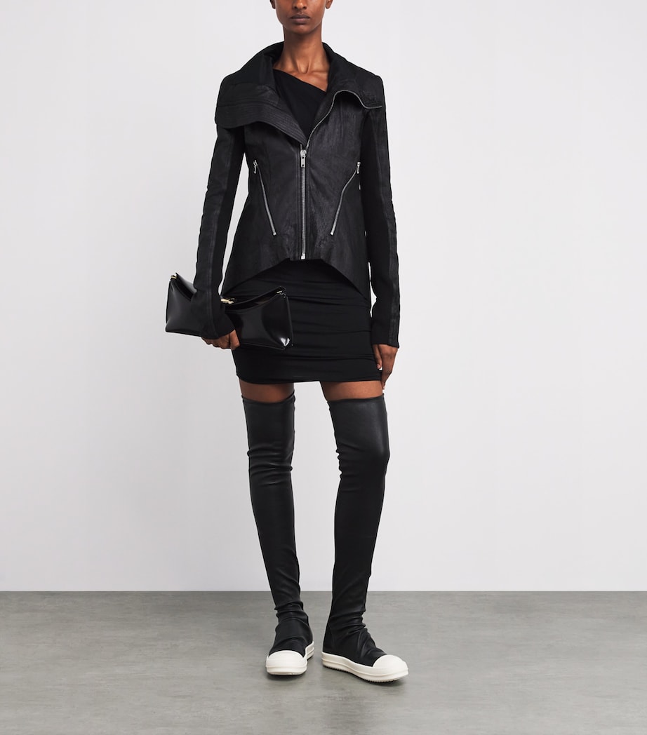 Leather Over-The-Knee Stockings Sneakers 911 BLACK/MILK/MILK Image 6