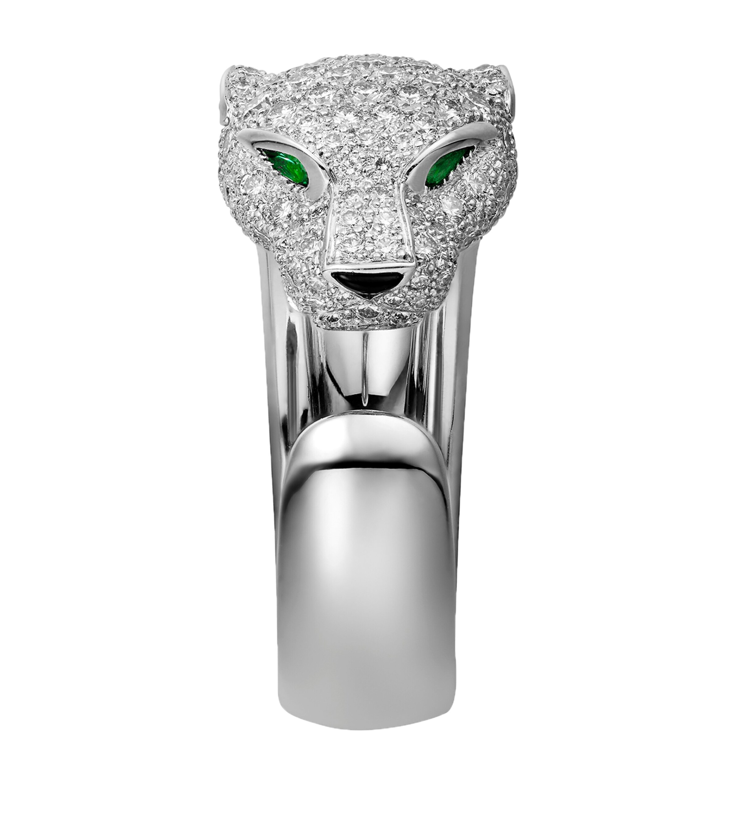 White Gold and Diamond Massai Panthère de Cartier Ring WHITE GOLD Image 2
