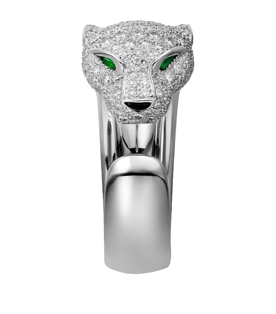 White Gold and Diamond Massai Panthère de Cartier Ring WHITE GOLD Image 2