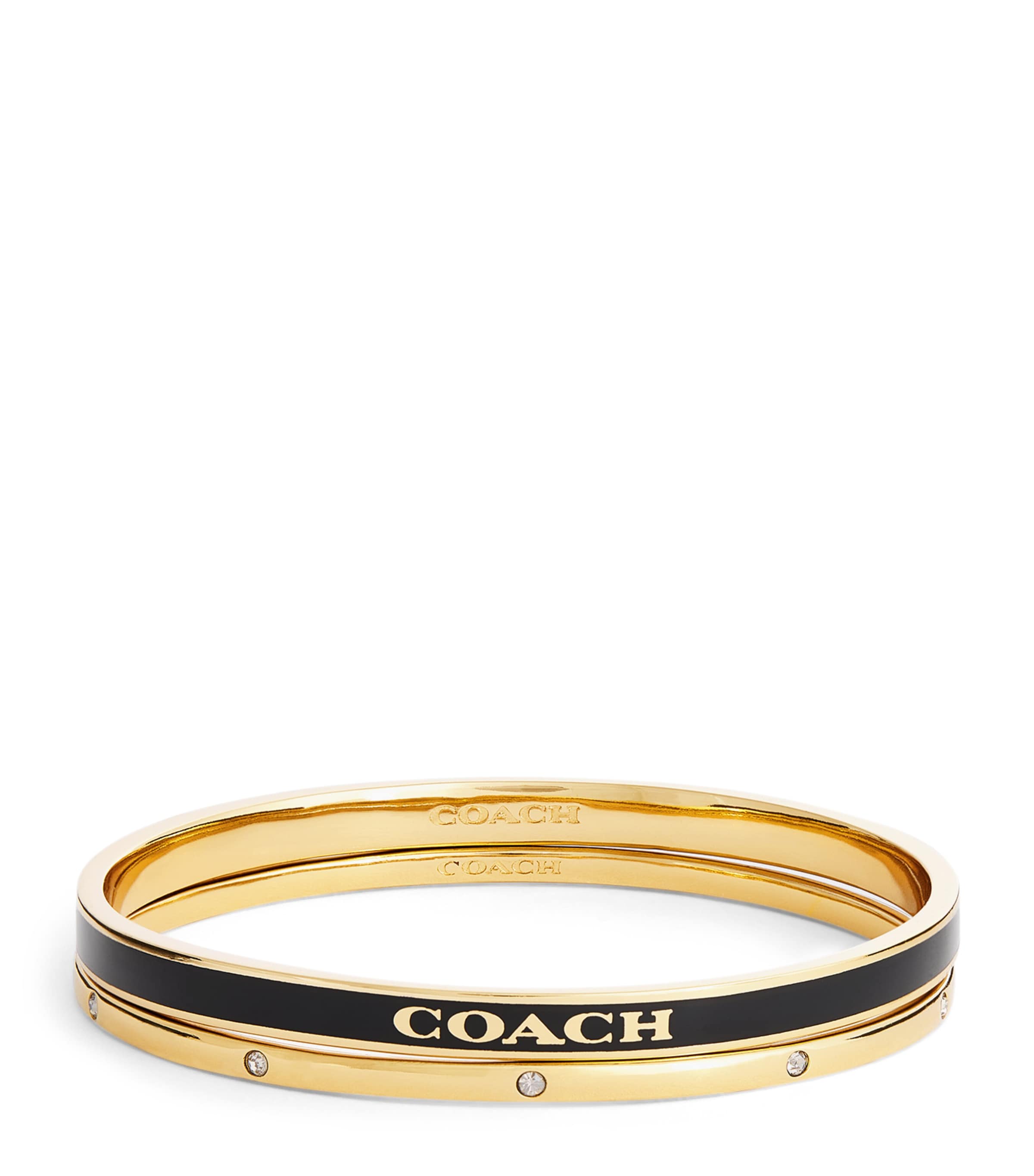 Coach Enamelled Bangles In Gold