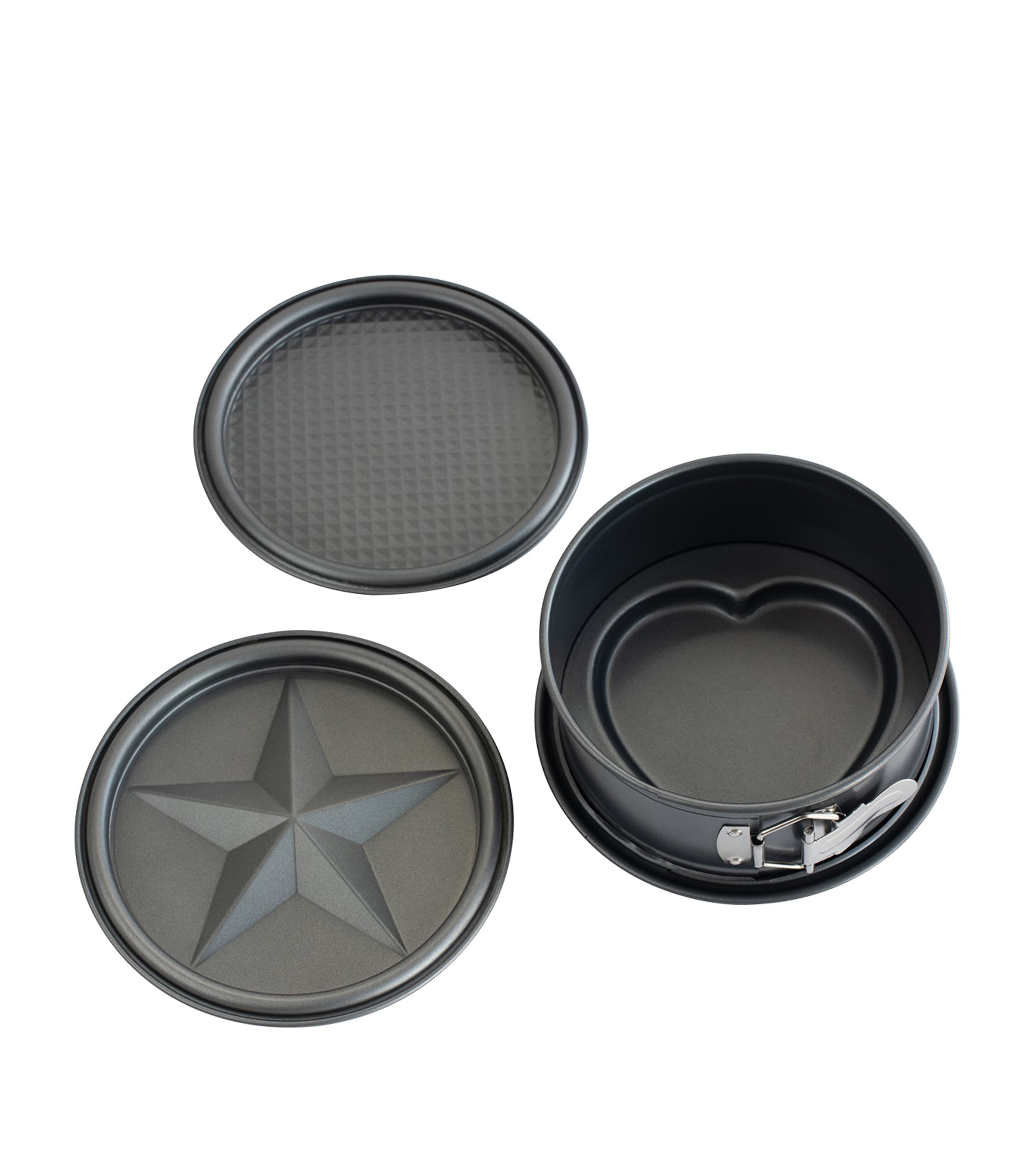 Nordic Ware Carbon Steel Springform Cake Tin Set (19.5cm) Grey Image 2