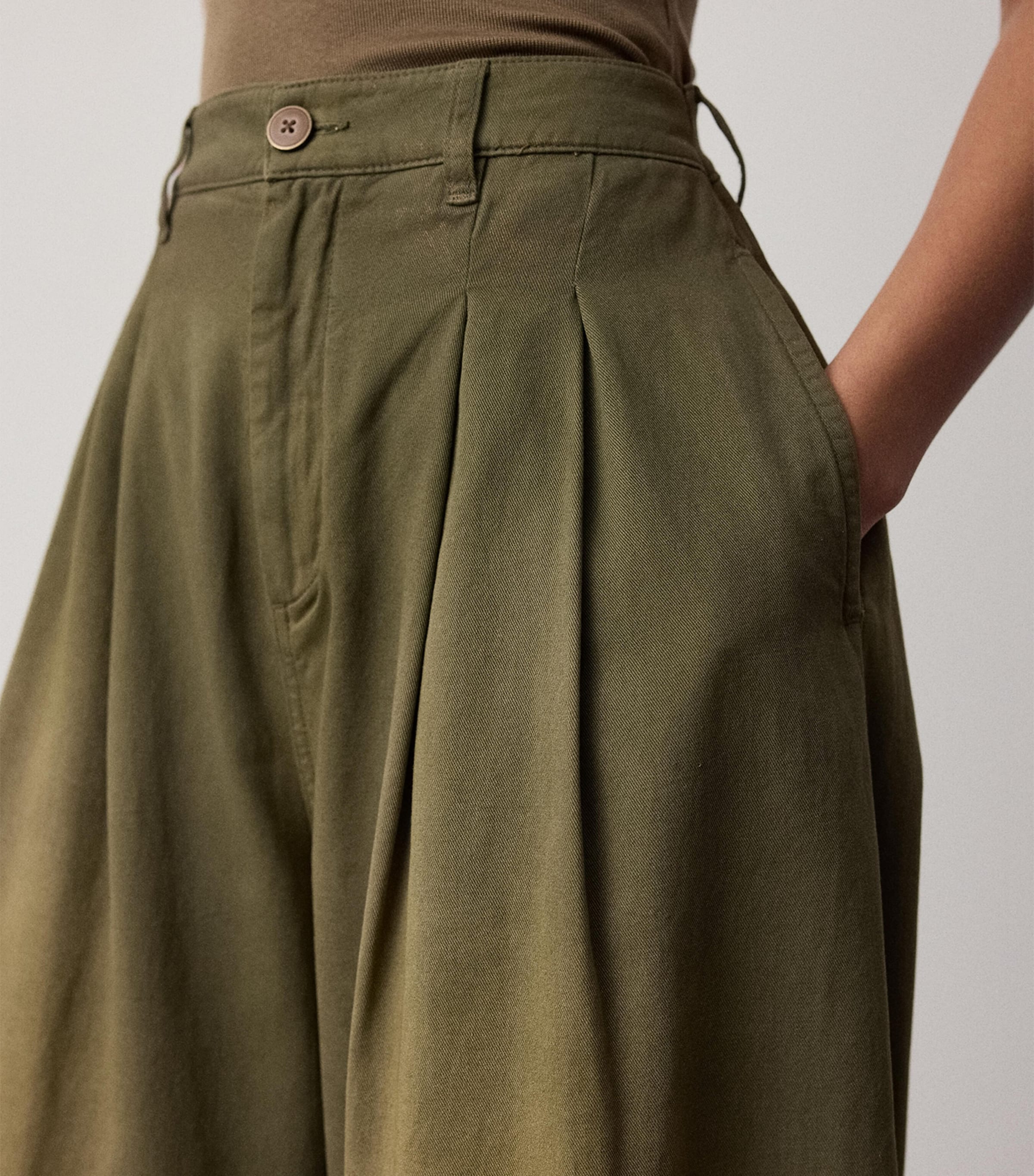 Ralph Lauren Collection Denim Ellen Barrel Chinos Bronze Emerald Image 4