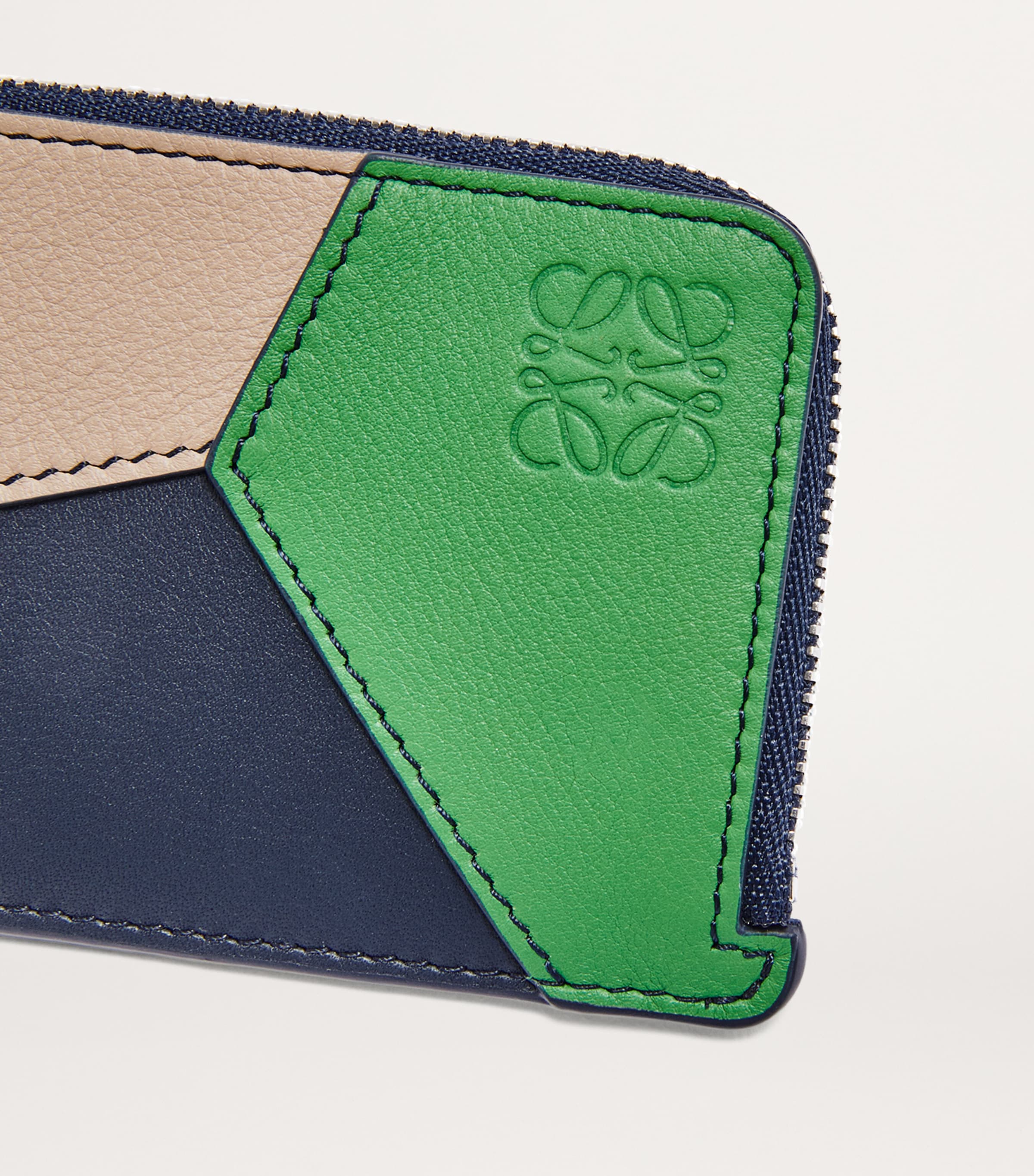 LOEWE Beige Calfskin Puzzle Edge Coin Card Holder | Harrods US