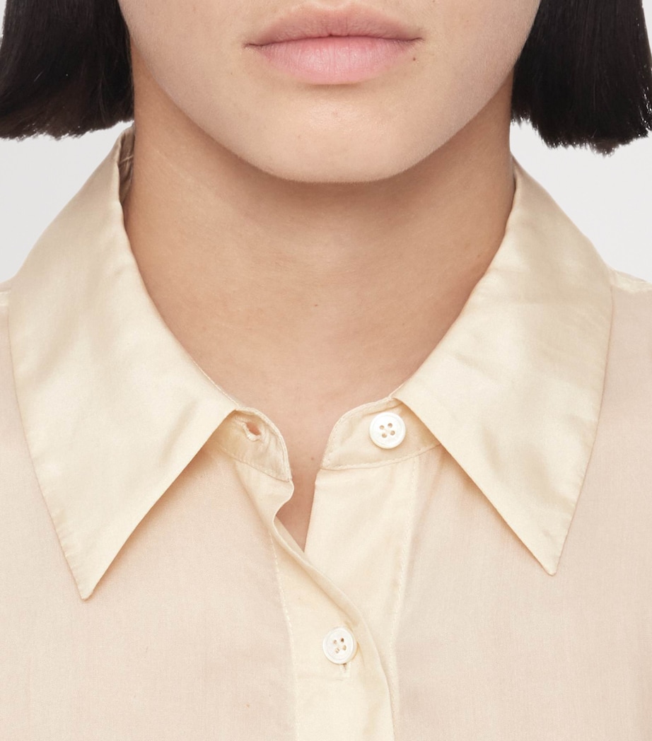 AllSaints Womens Oversized Yurra Shirt Dress Ecru White Image 5