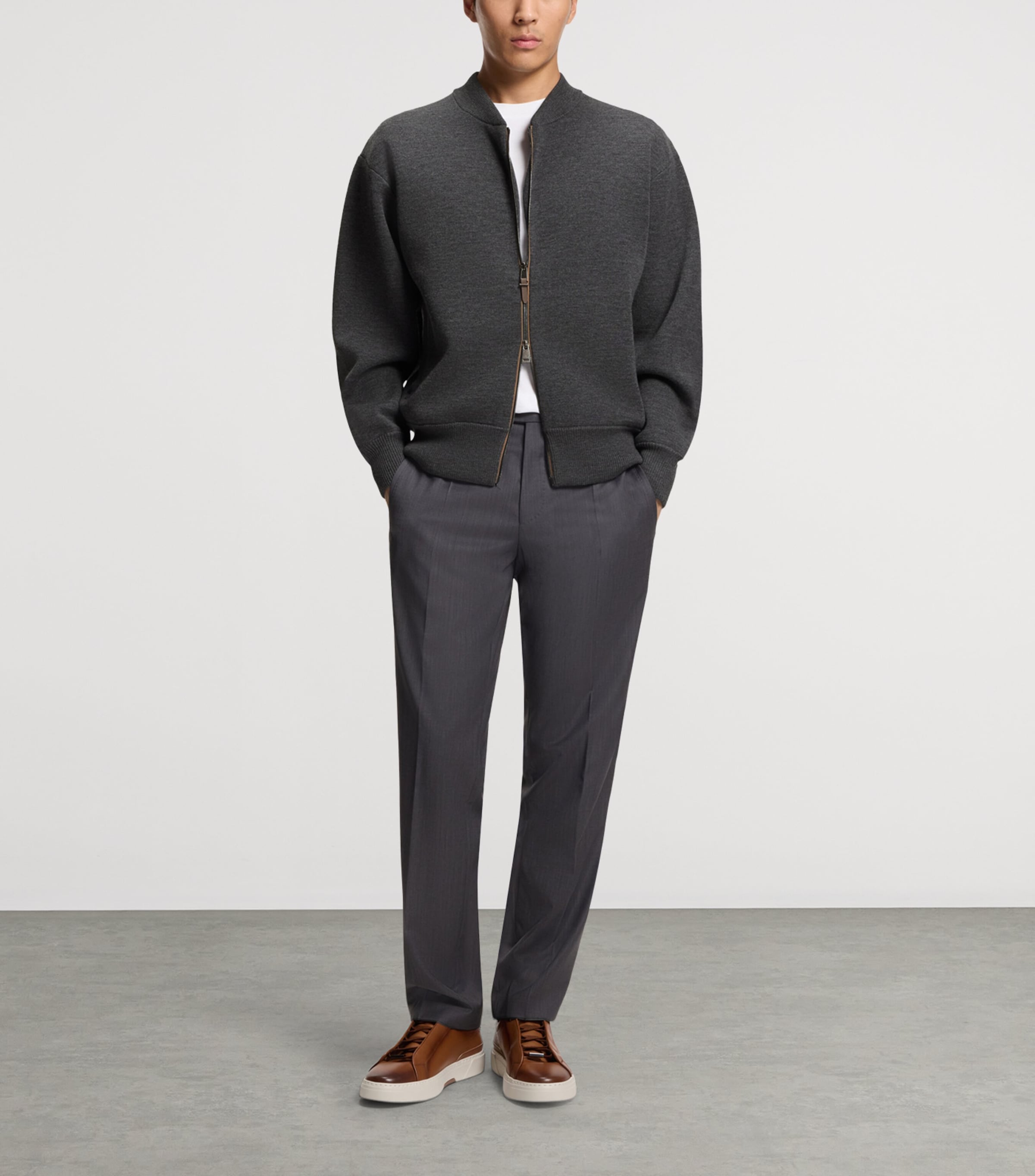 Wool-Blend Bomber Jacket 030 Image 4