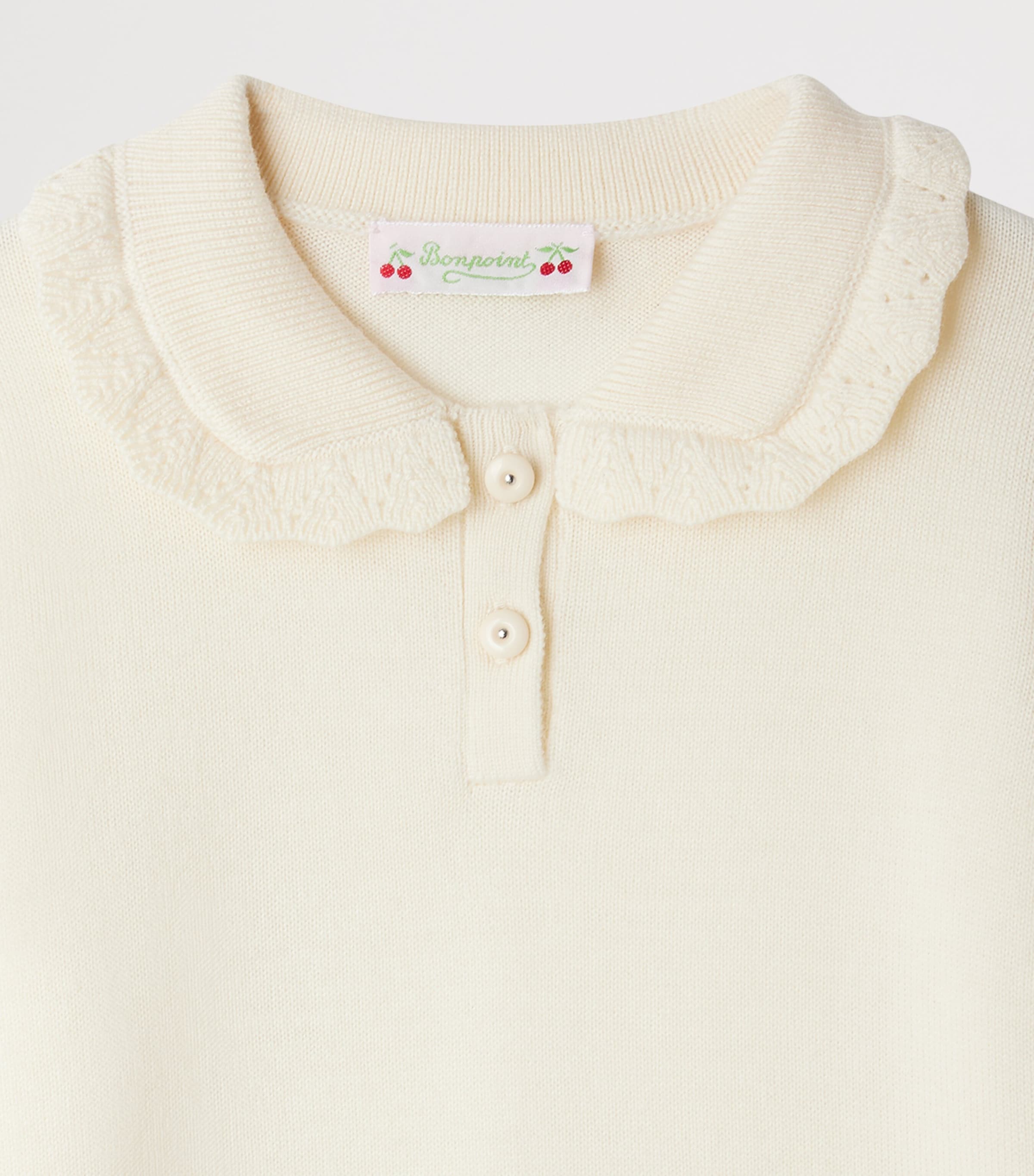 Wool Peter Pan-Collar Sweater (4-8 Years) BLANC LAIT Image 3