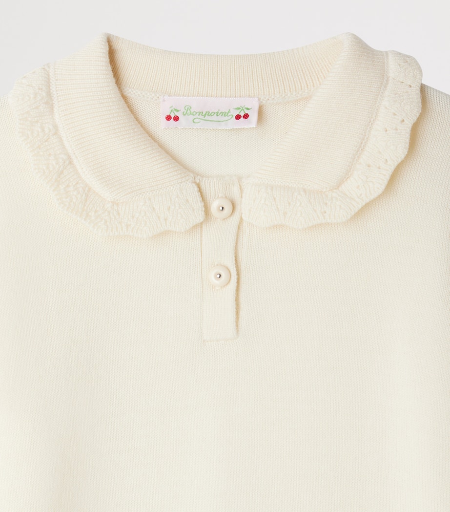 Wool Peter Pan-Collar Sweater (4-8 Years) BLANC LAIT Image 3