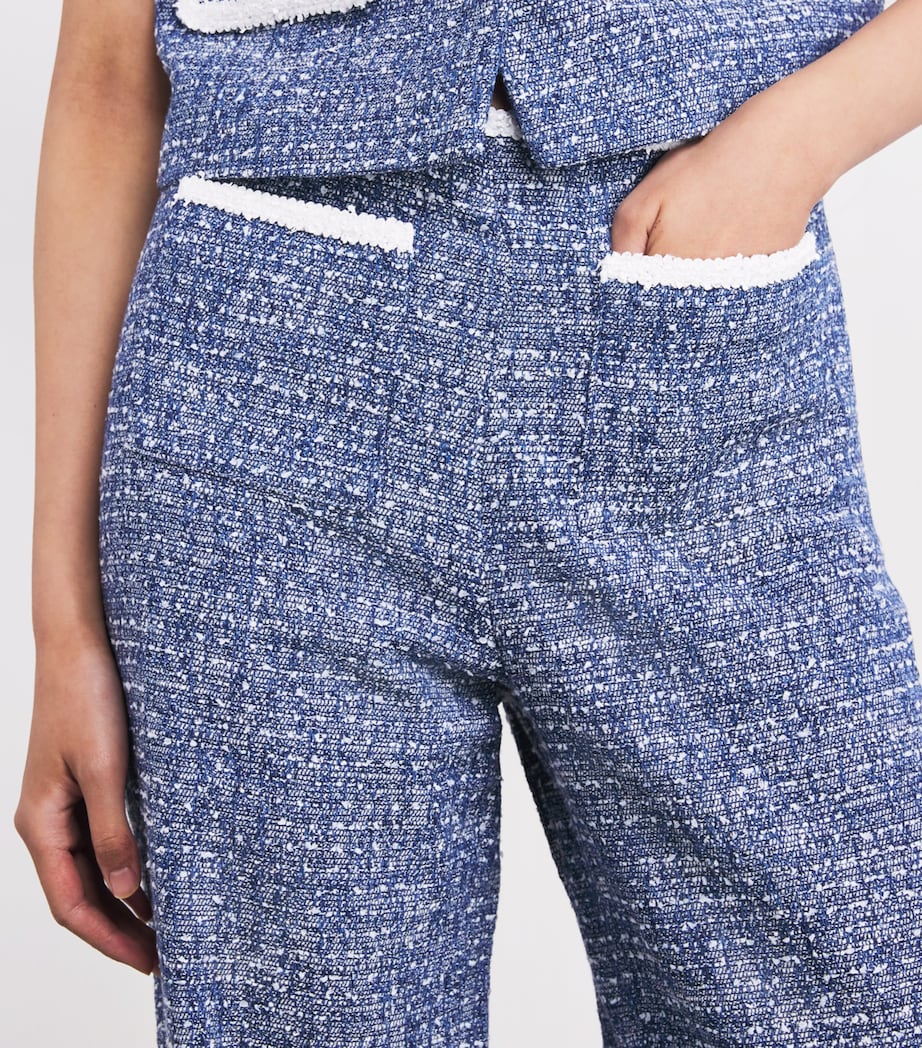 Bouclé Tweed Trousers NAVY Image 6