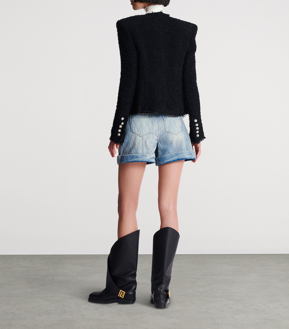 Tweed Raw-Hem Jacket 0PA NOIR Image 7