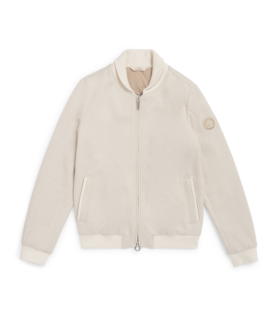 Stefano Ricci Kids Silk-Cashmere Zip-Up Sweatshirt (8-16 Years) Grey Image 1