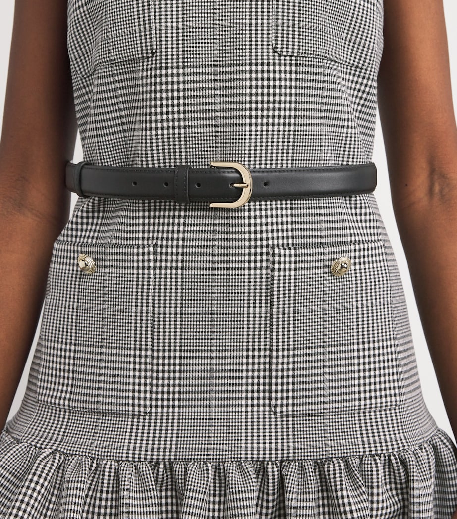 Prince of Wales Check Mini Dress BLACK AND WHITE Image 6