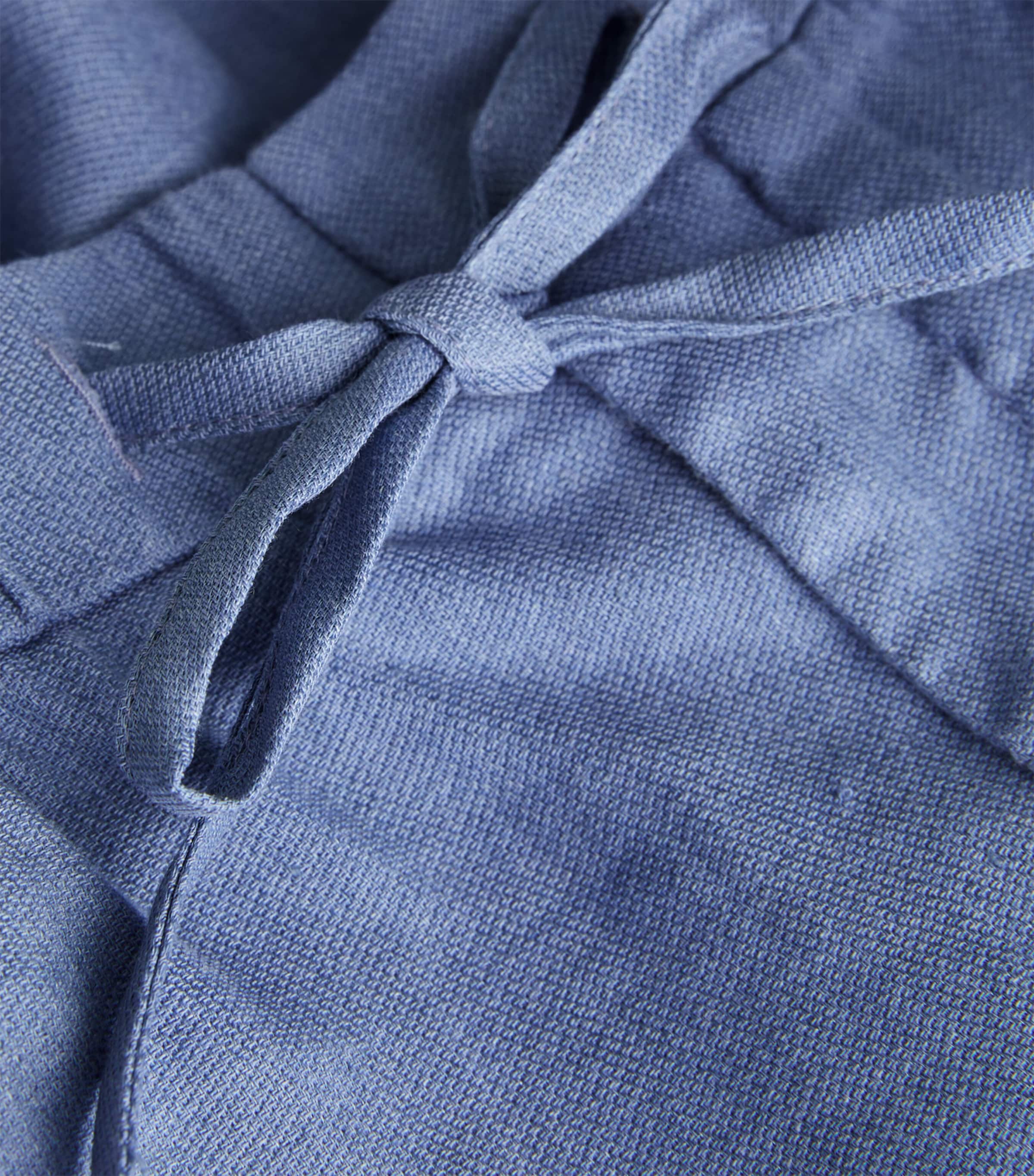 Linen-Cotton Felipe Shorts SLATE BLUE Image 5