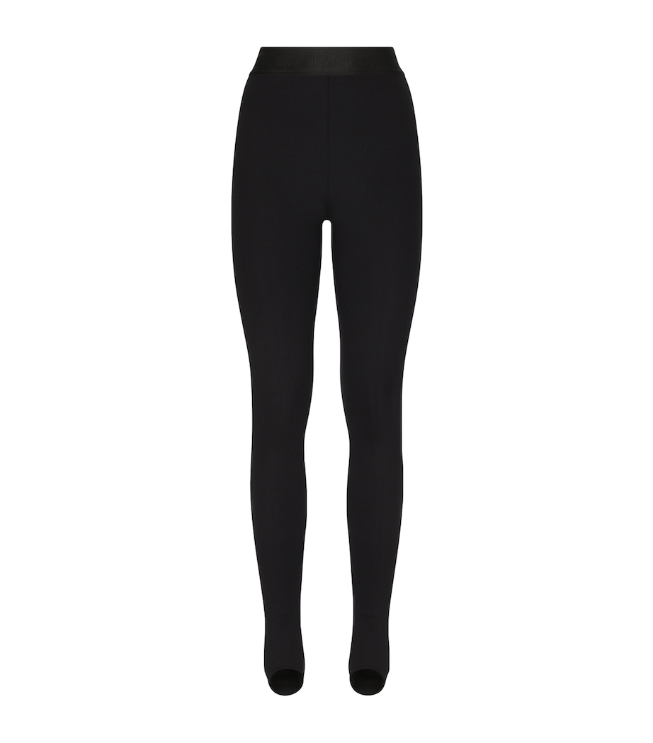 Logo-Waistband Leggings N0000-BLACK Image 1