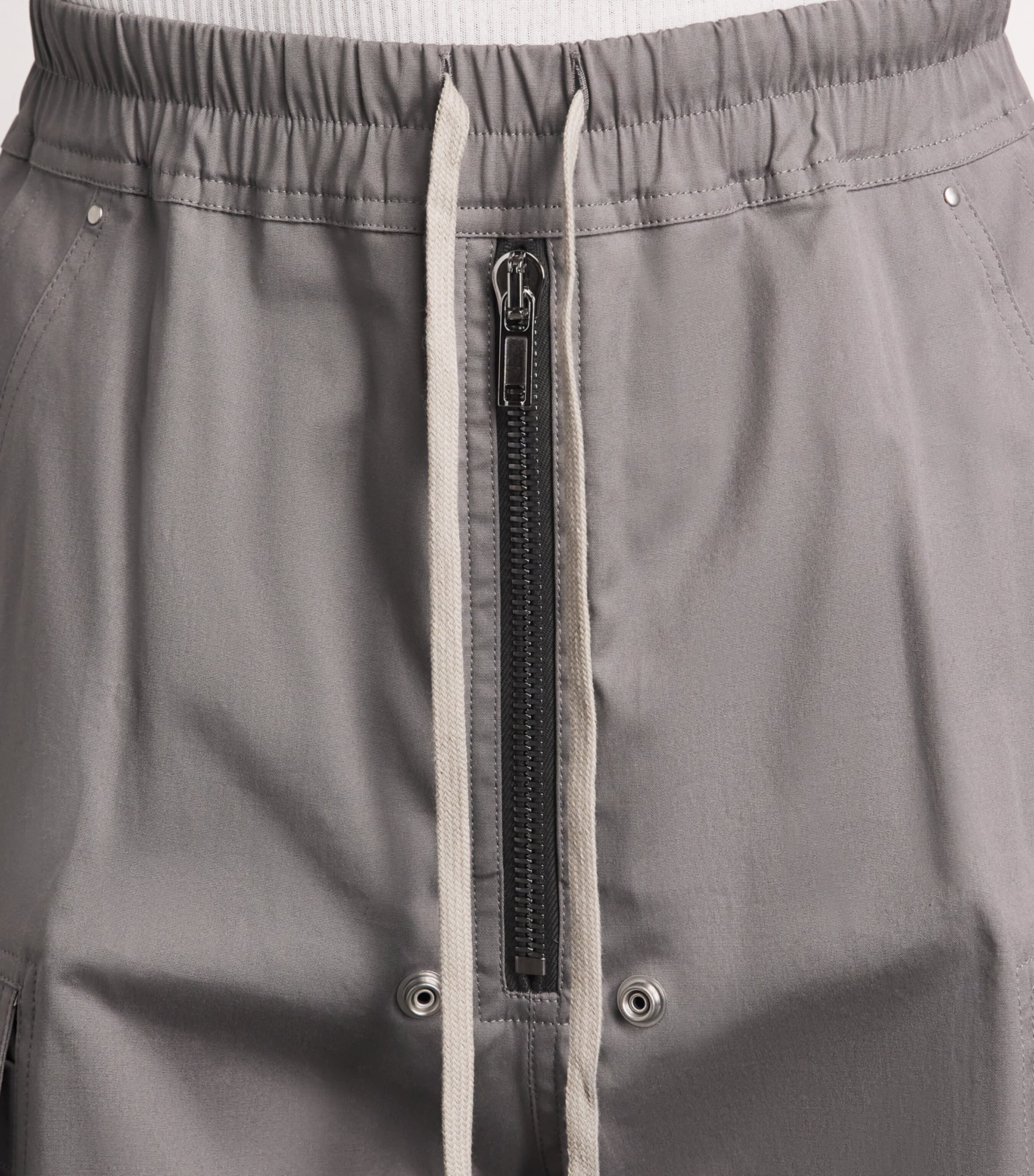 Rick Owens Mens Cargobelas Wide-Leg Trousers Steel Image 3