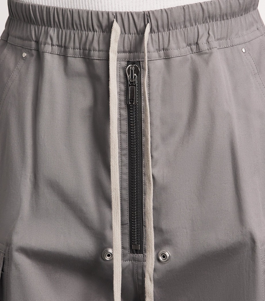 Rick Owens Mens Cargobelas Wide-Leg Trousers Steel Image 3