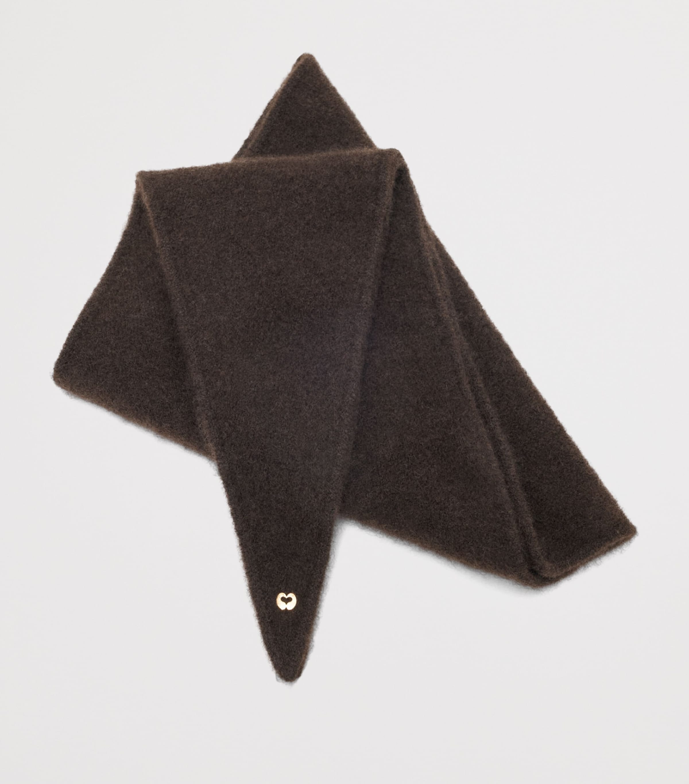 Maje Yak-Blend Scarf Dark Brown Image 4