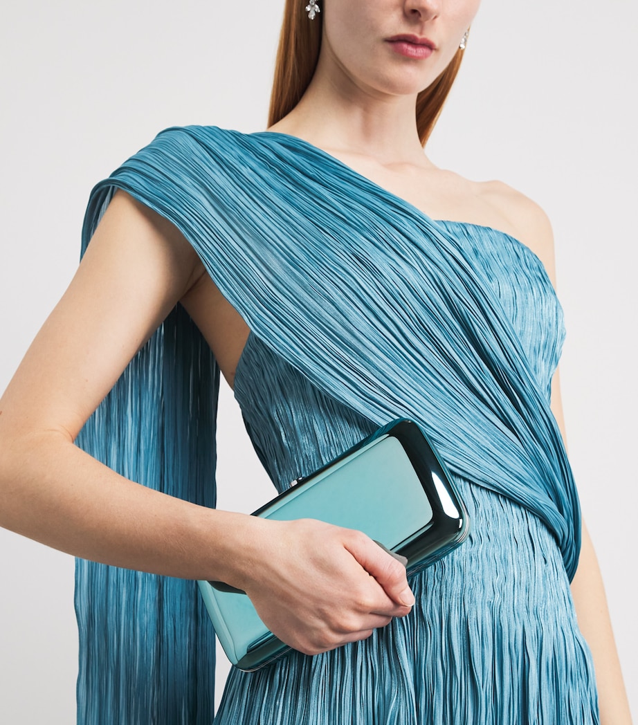 Jeffrey Levinson Mirrored Finley Clutch Bag Mirrored Sea Glass Image 2