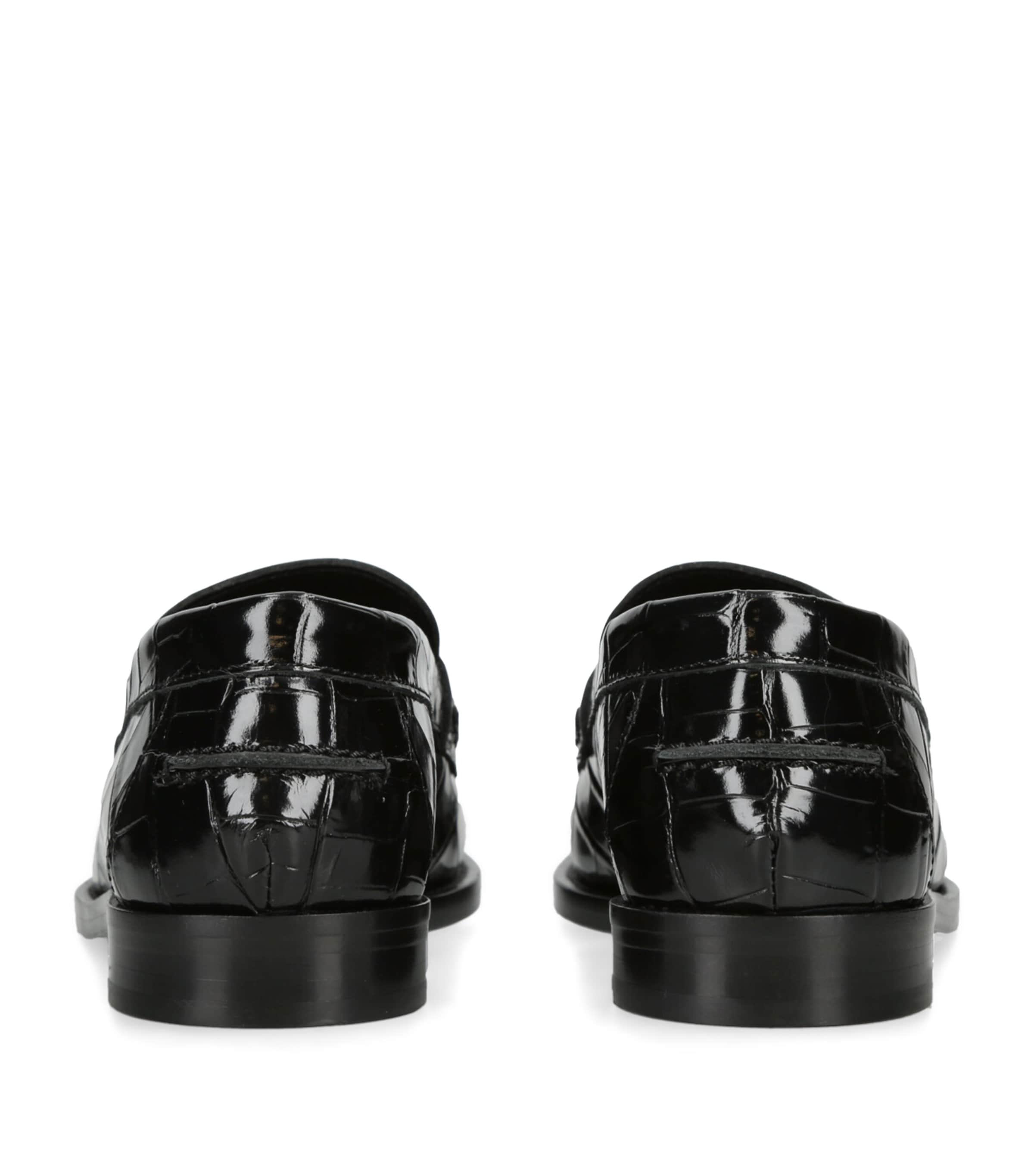 Leather Medusa Loafers BLACK Image 2