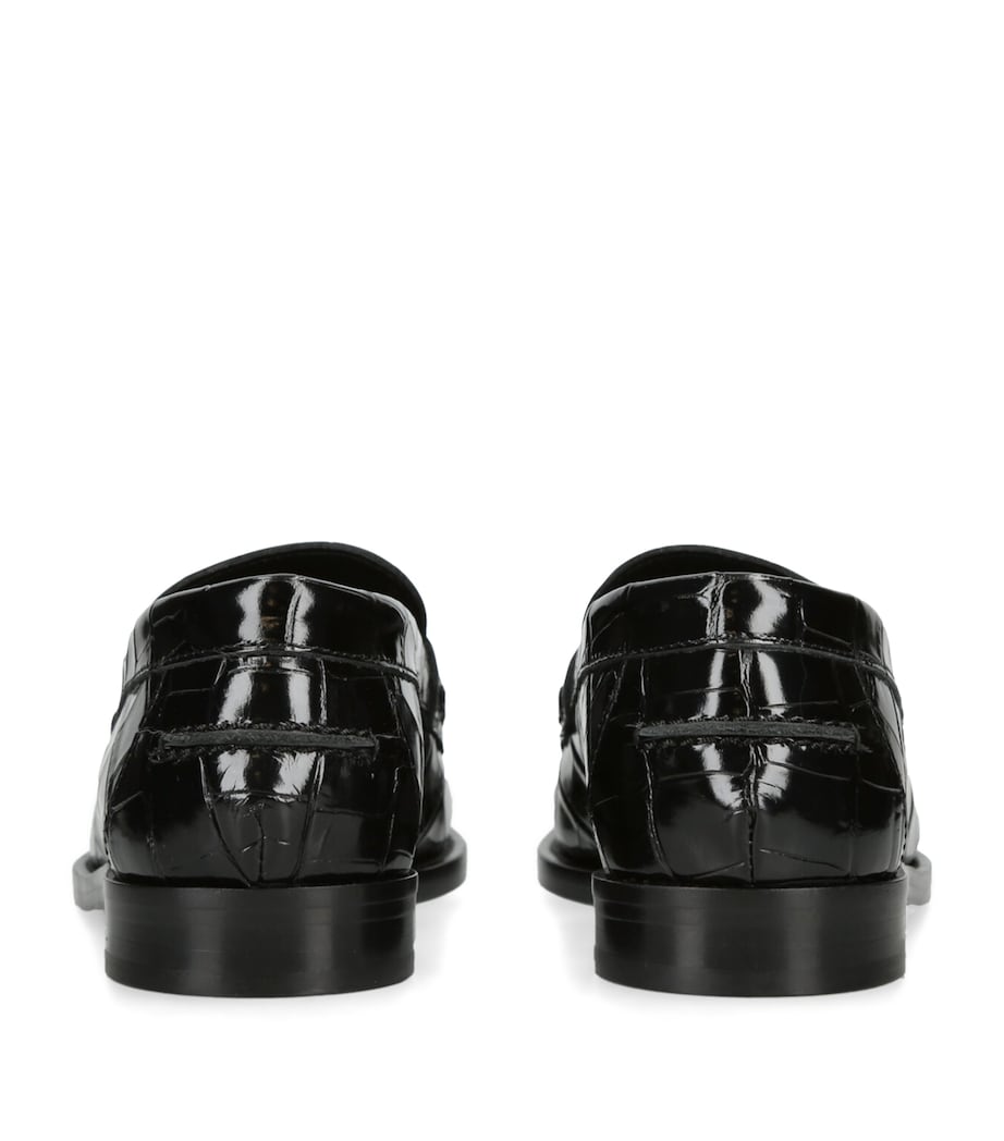 Leather Medusa Loafers BLACK Image 2