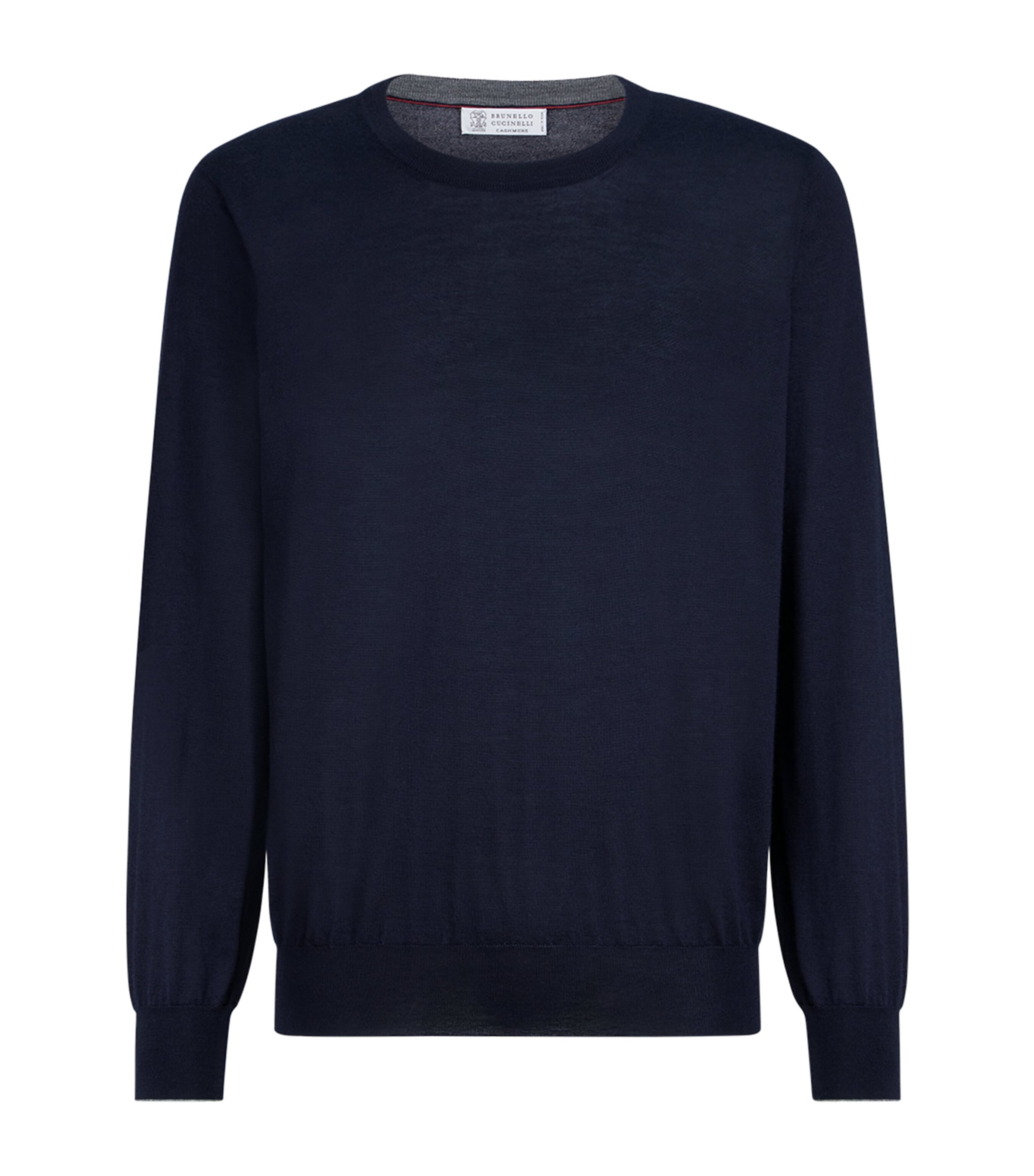Brunello Cucinelli Mens Cashmere-Silk Crew-Neck Sweater Image 1
