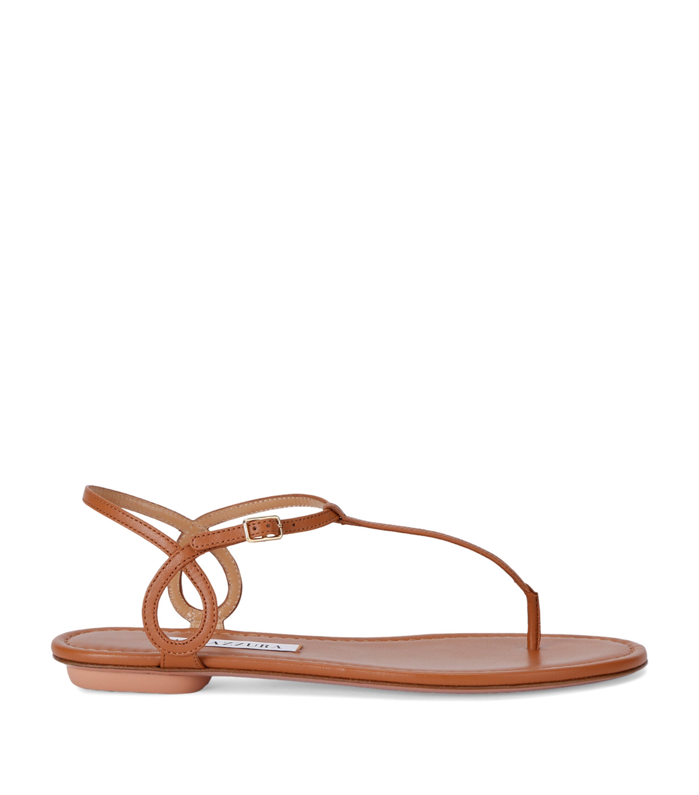 Aquazzura Leather Almost Bare Sandals Tan Image 1