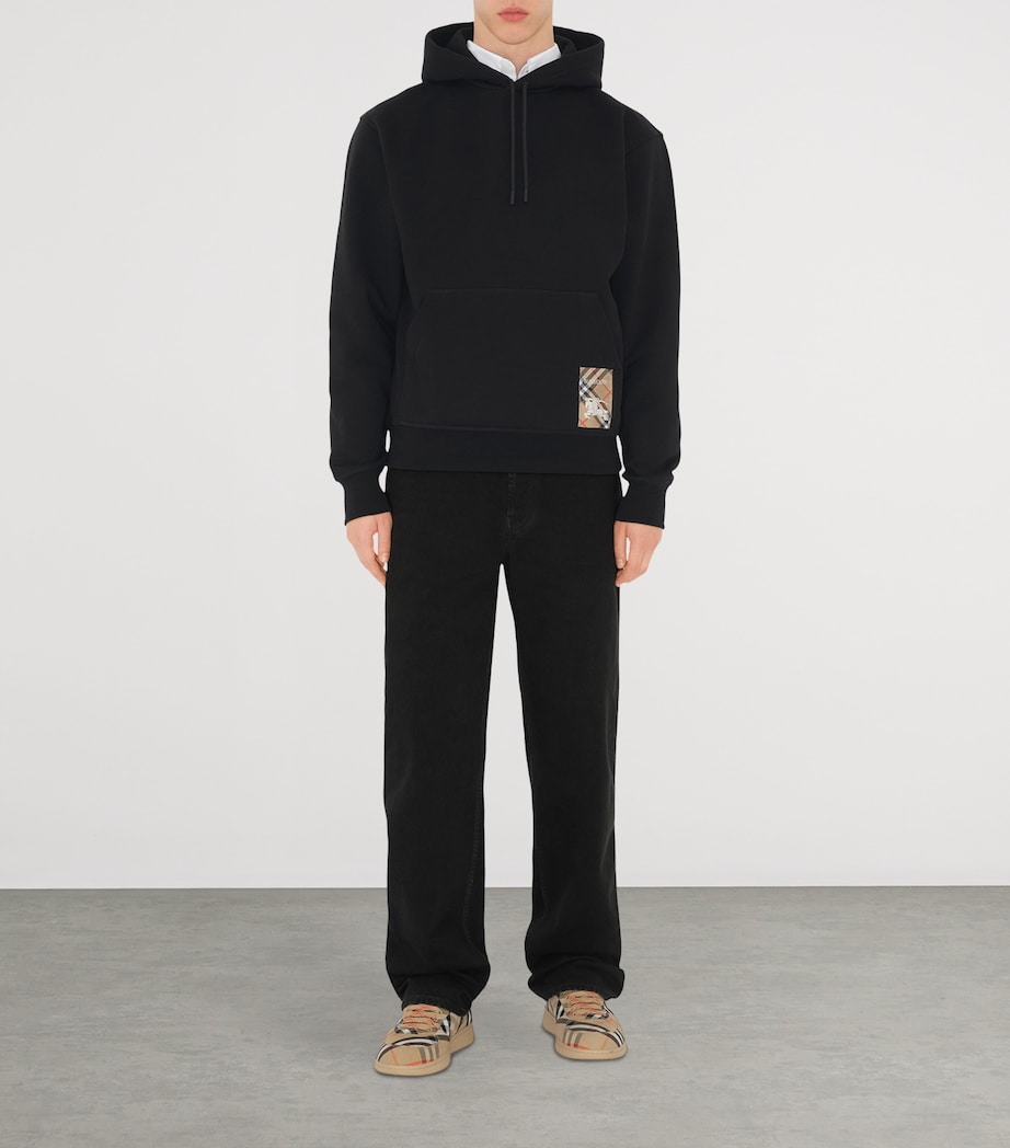 Check Label Hoodie BLACK Image 2