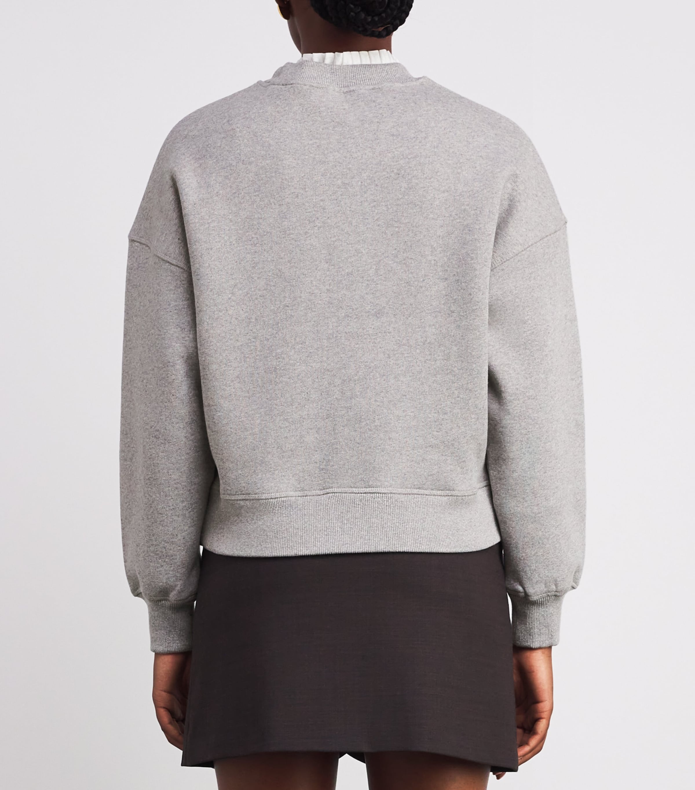 Cotton-Blend Logo Sweatshirt MOTTLED GREY Image 4