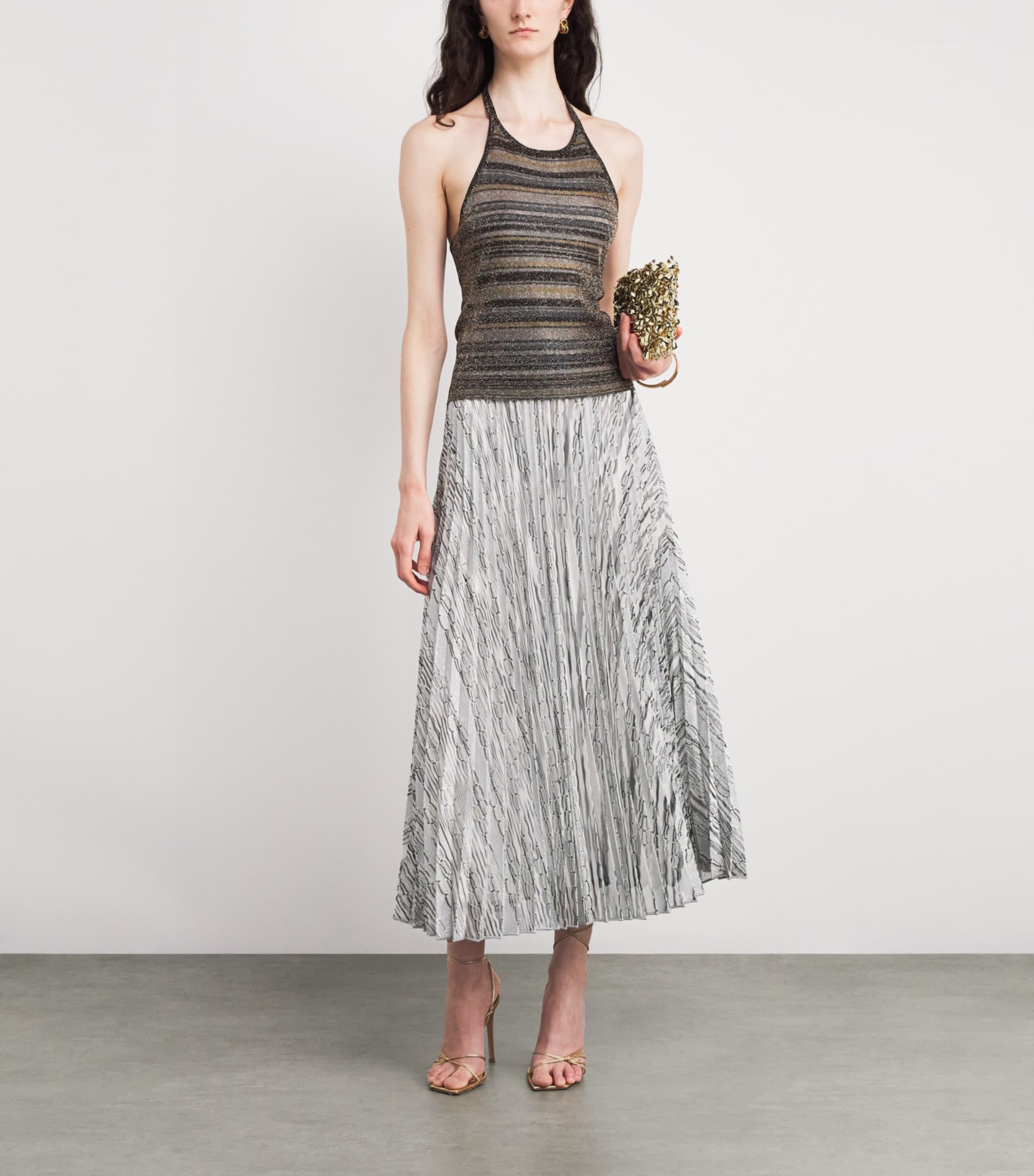 Knitted Stripe Tank Top SMSML GOLD/ LIGHT Image 2