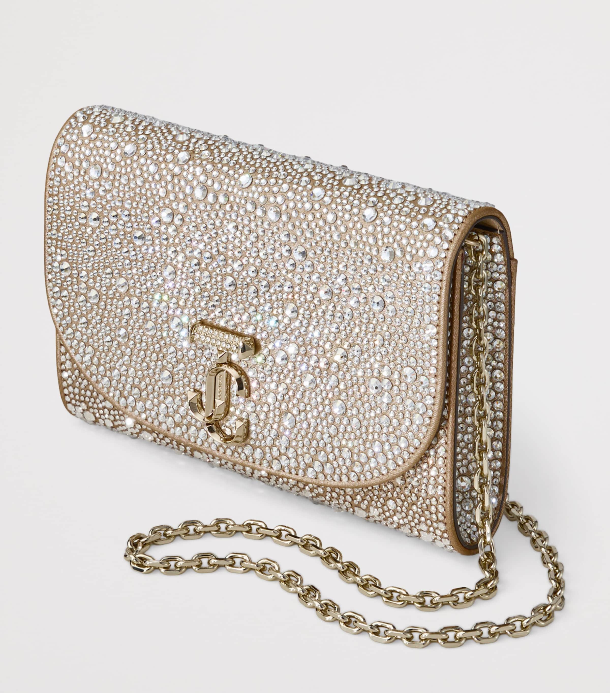 Crystal-Embellished Curve Clutch Bag GOLD/CRYSTAL/SHINY G Image 3