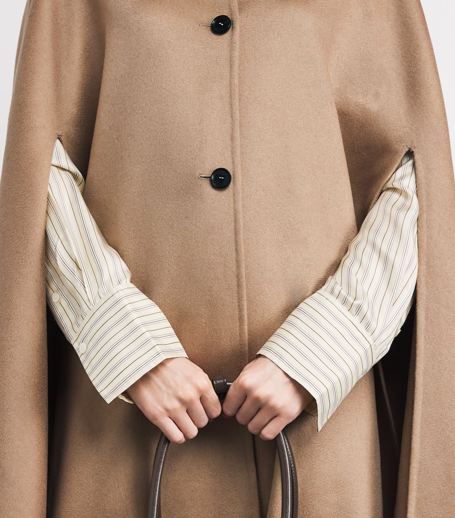 Cashmere Cape Coat CAMEL Image 6