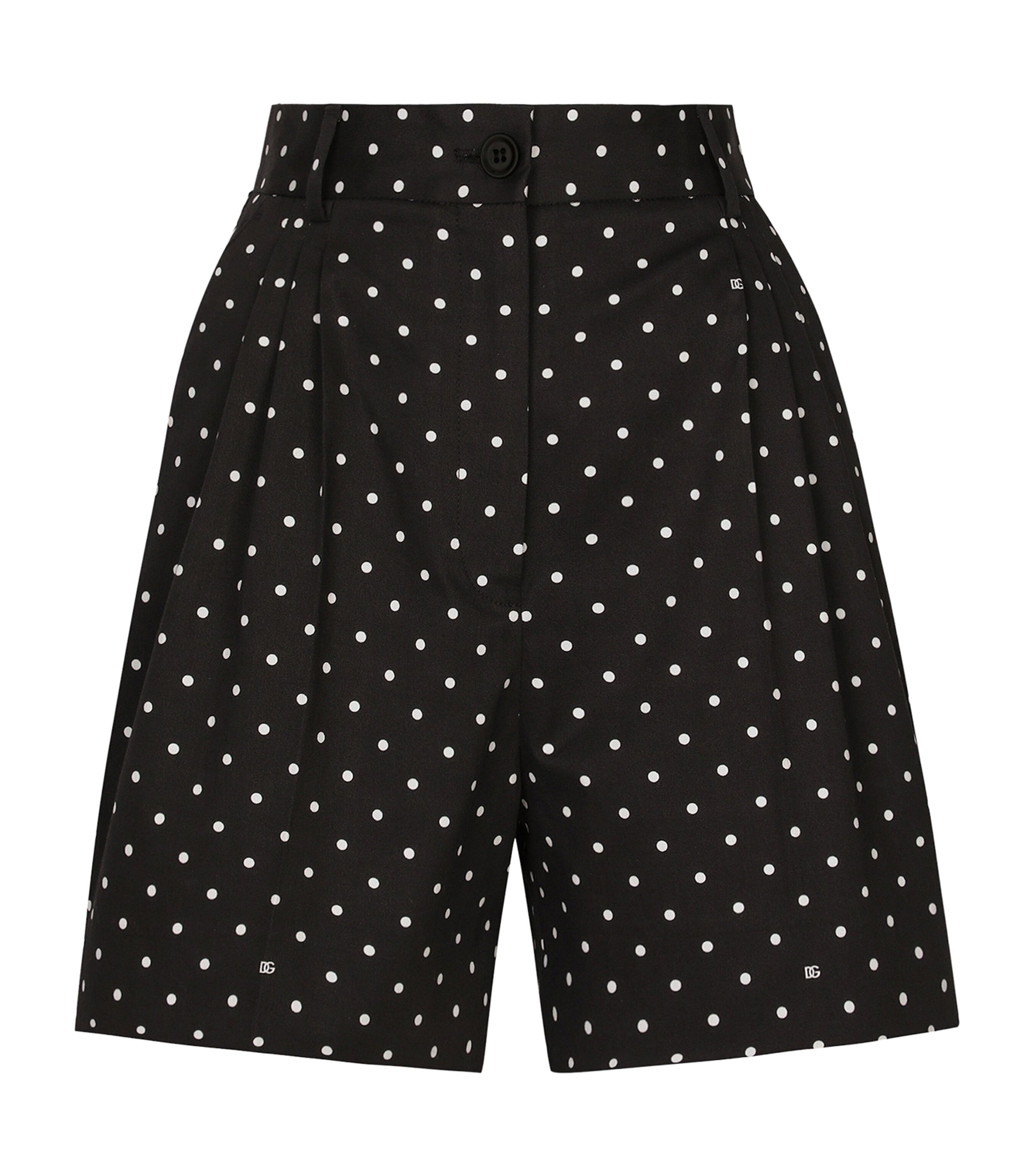 Shop Dolce & Gabbana Polka-dot Tailored Shorts