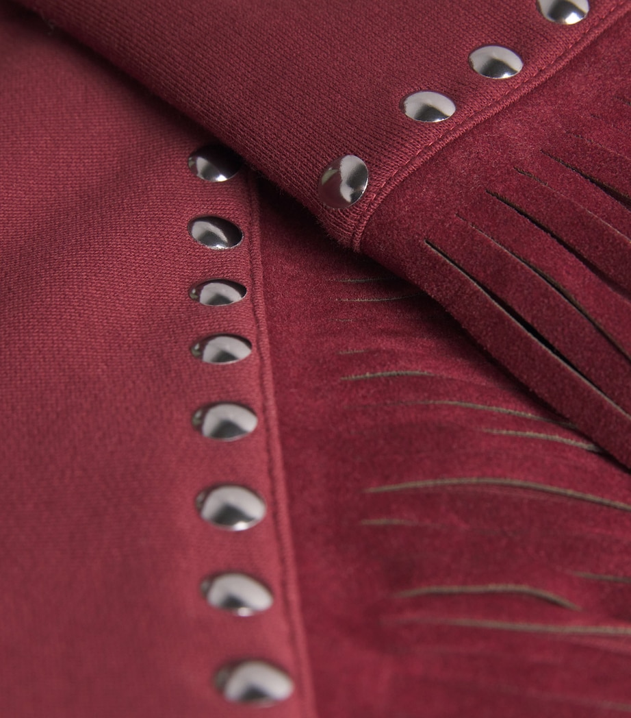 Organic Cotton-Blend Reign Flared Sweatpants 4748 VINO ROSSO Image 5