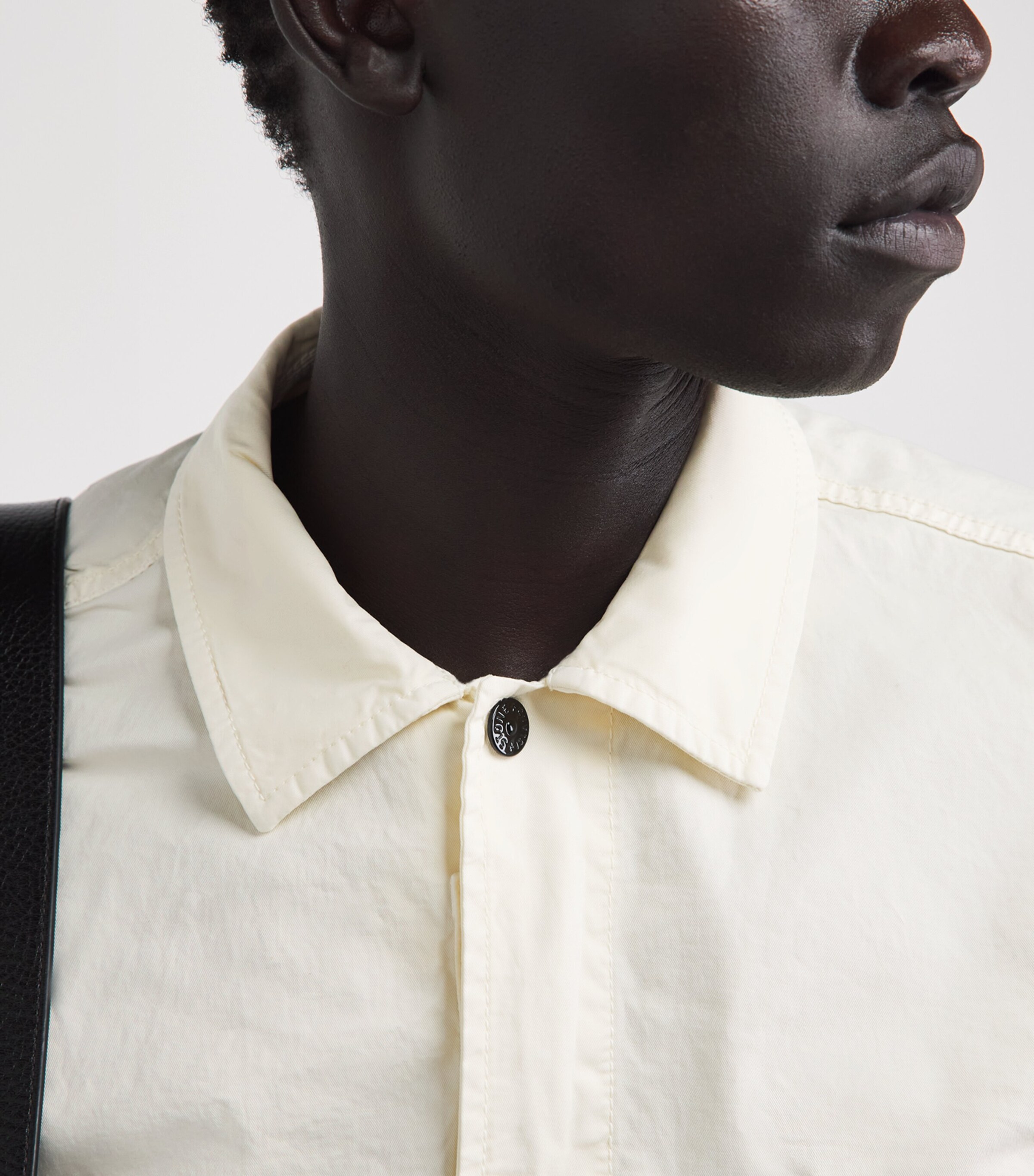 Stone Island Mens Stretch-Cotton Twill Shirt Image 3