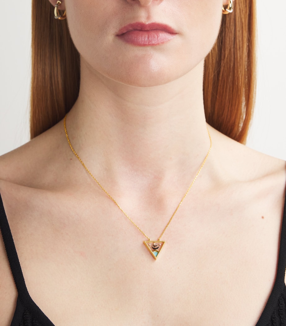 Yellow Gold, Diamond and Mixed Stone Amulets of Light Necklace YELLOW GOLD Image 4
