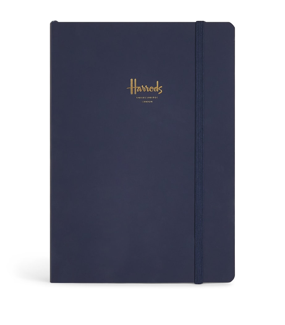 Harrods Logo A5 Notebook Navy Image 1