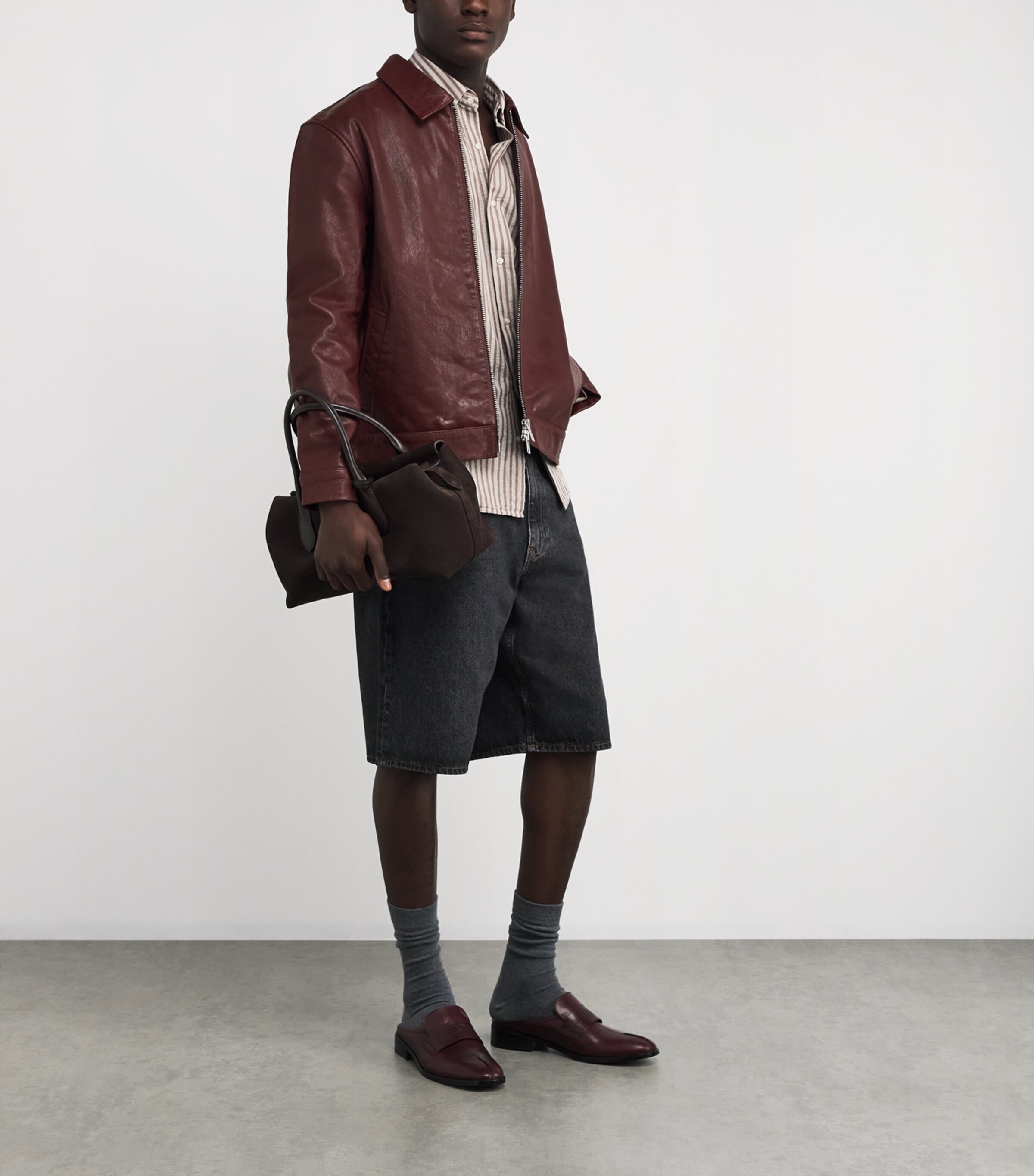 Kendal Leather Jacket CHERRY Image 2