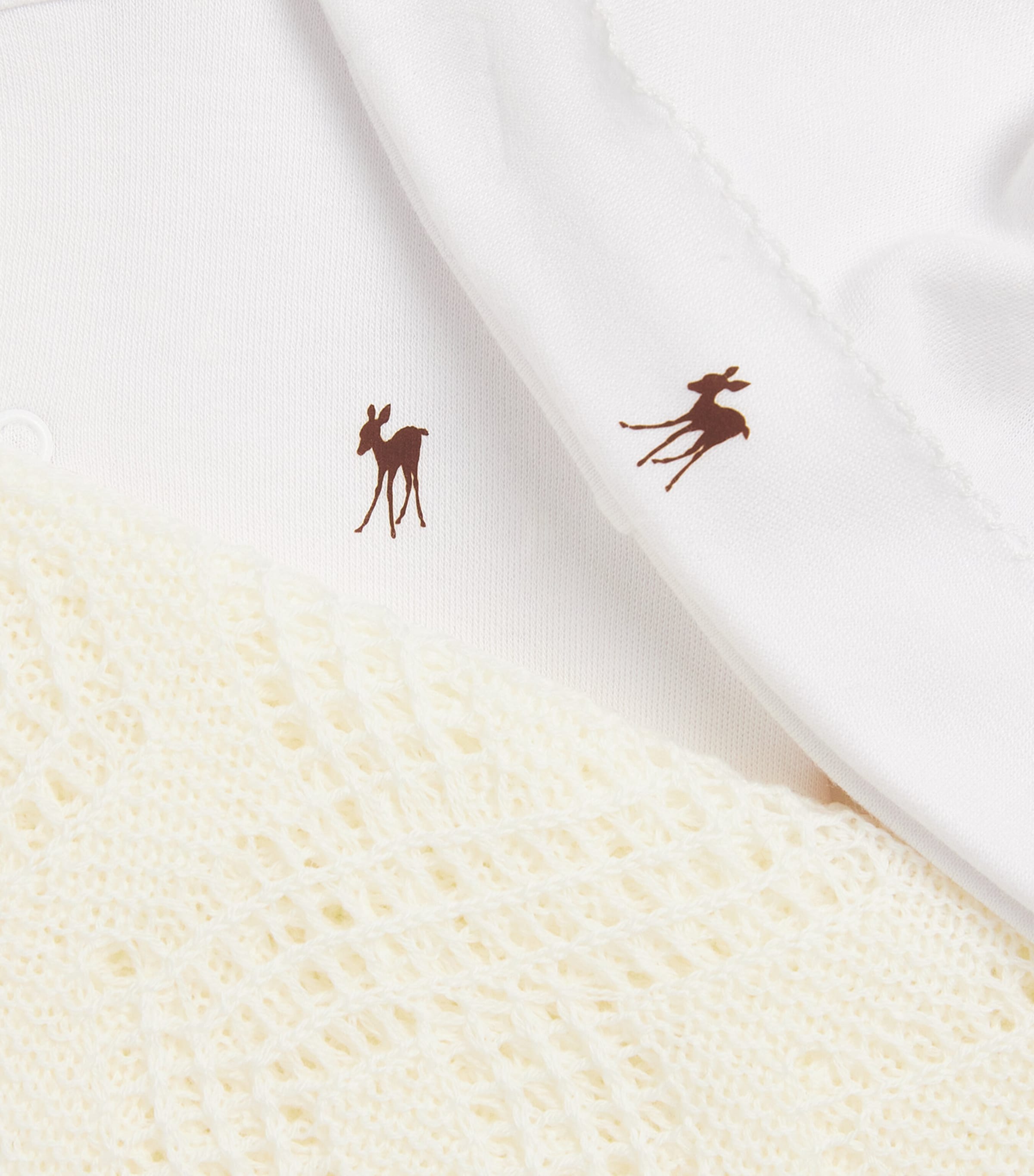 All-in-One, Bib, Hat and Blanket Set (0-3 Months) WHITE Image 4