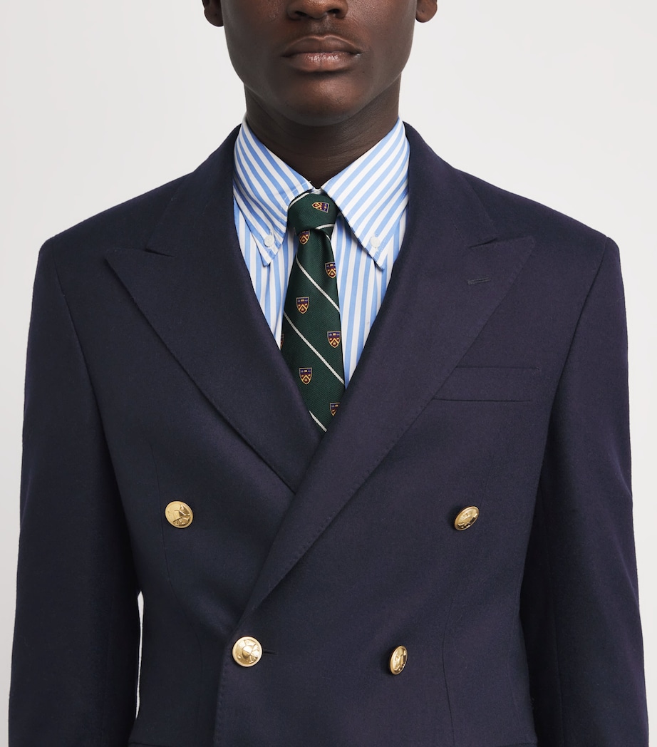 Wool Double-Breasted Blazer NAVY Image 6