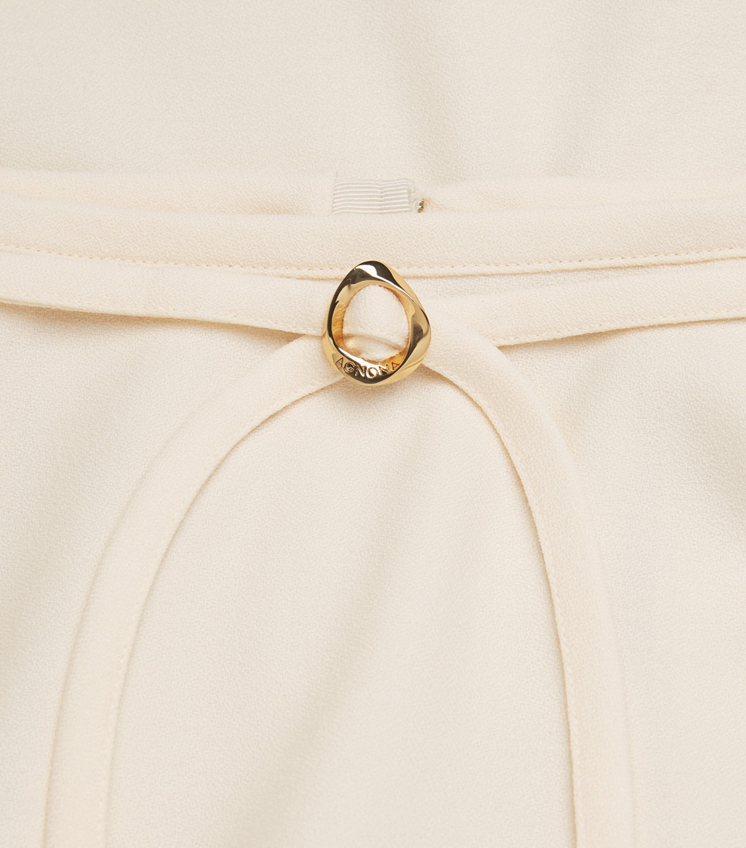 Virgin Wool A-Line Midi Skirt N08 IVORY - BUTTER Image 5