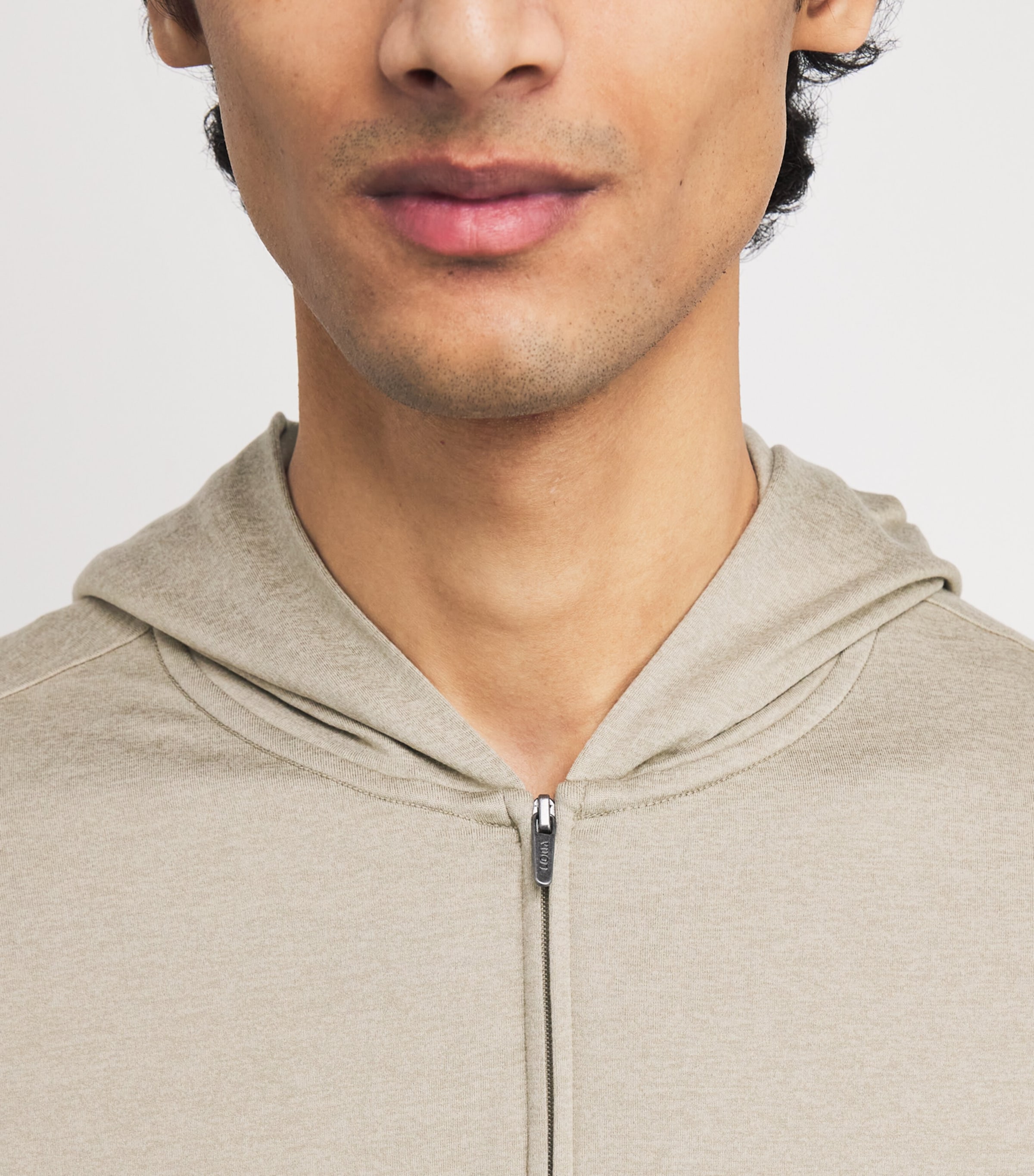 Zip-Up Ponto Hoodie HTF TRUFFLE HEATHER Image 6