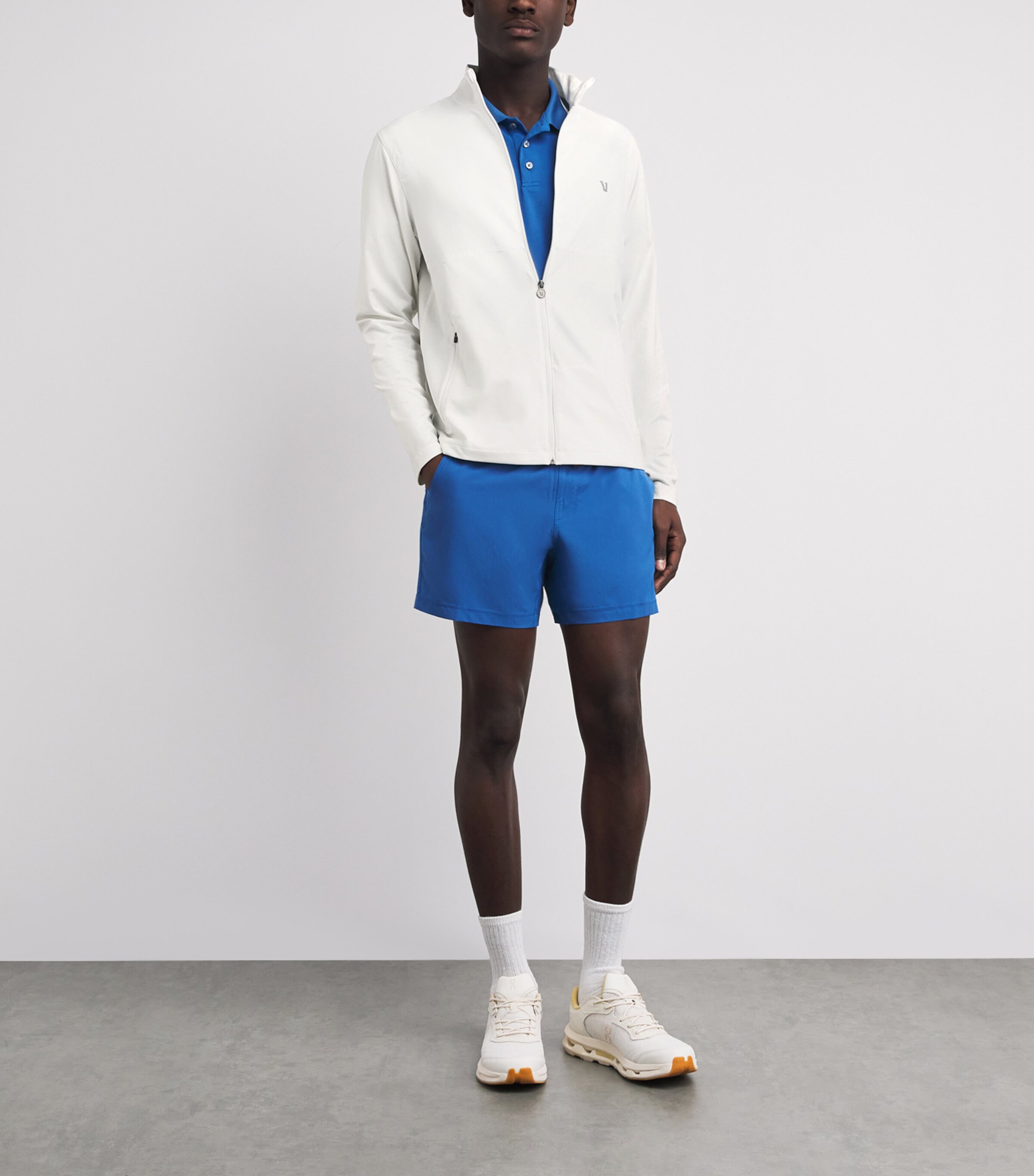 VUORI Mens Sunday Element Track Jacket Wht White Image 2