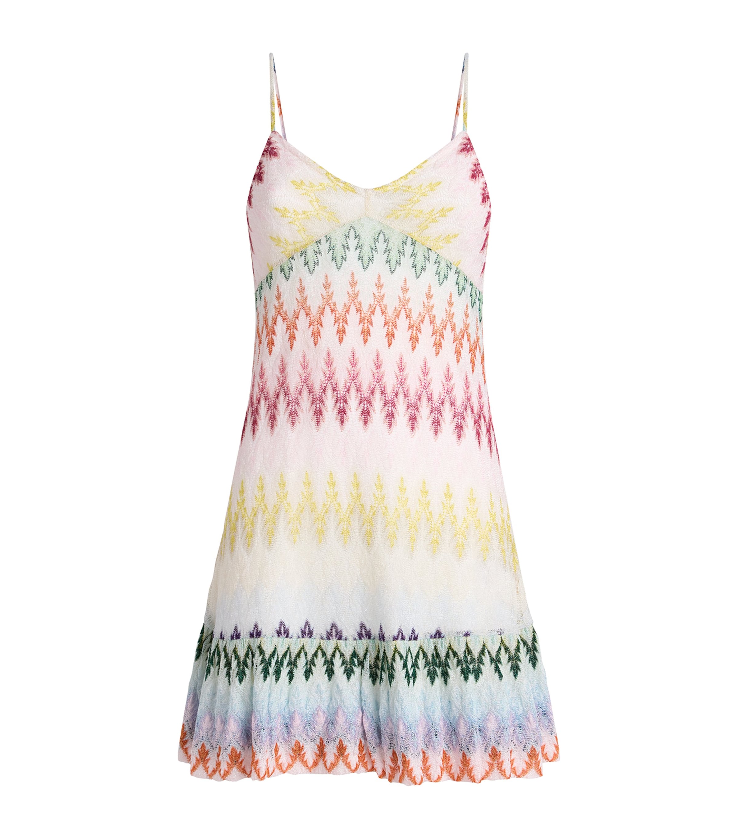 Missoni Womens Metallic Zigzag Mini Dress Mlti/white Bse Image 1