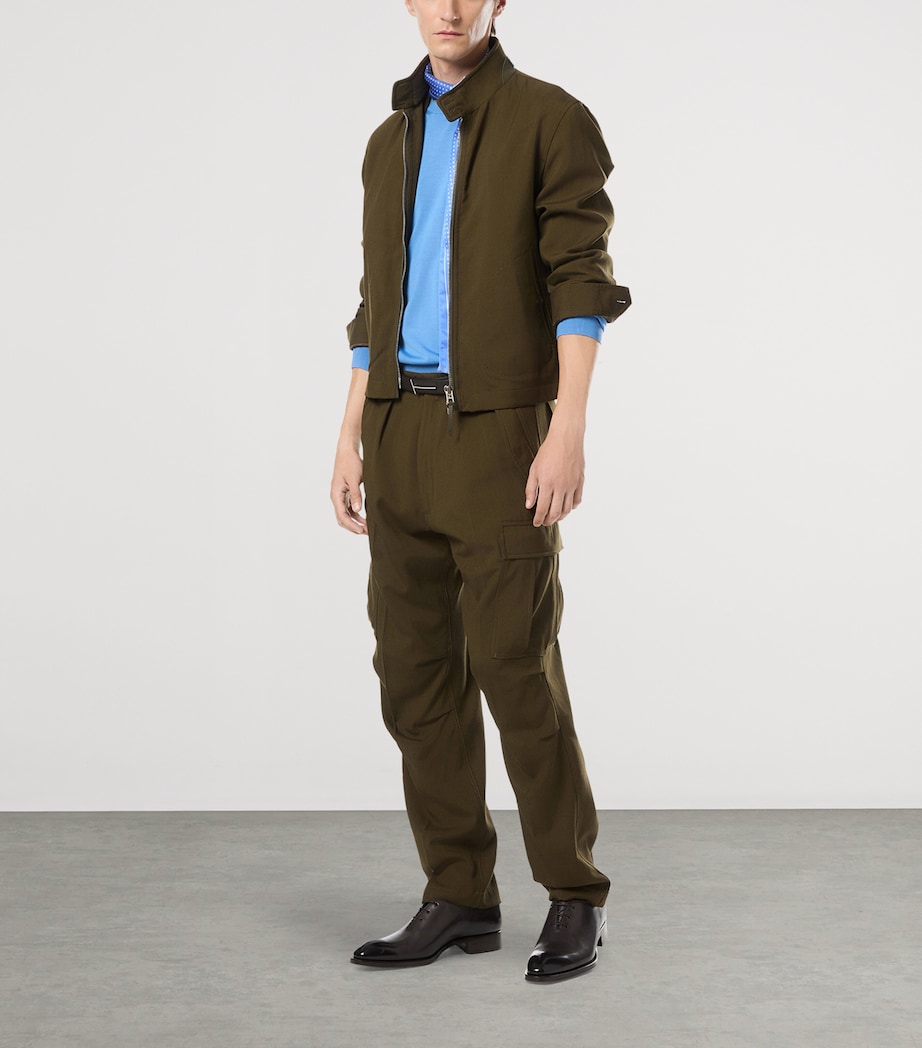 Virgin Wool-Blend Cargo Trousers GAV Image 4
